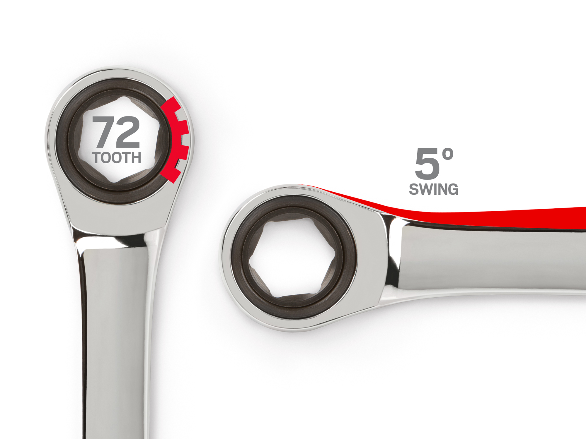 1/4 Inch Ratcheting Combination Wrench. 6-point box end and 72-tooth ratchet. WRN53004.