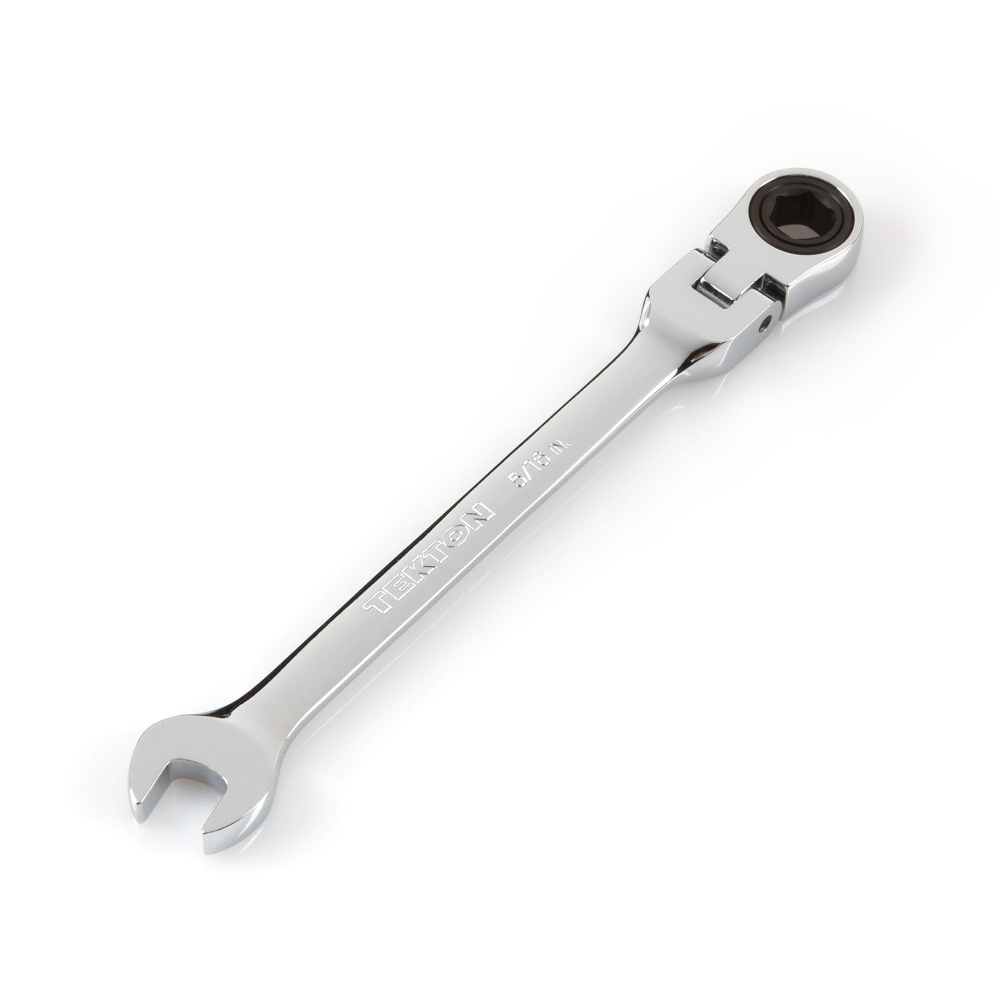 5/16 Inch Flex Ratcheting Combination Wrench. 6-point box end and 72-tooth ratchet. WRN57006.