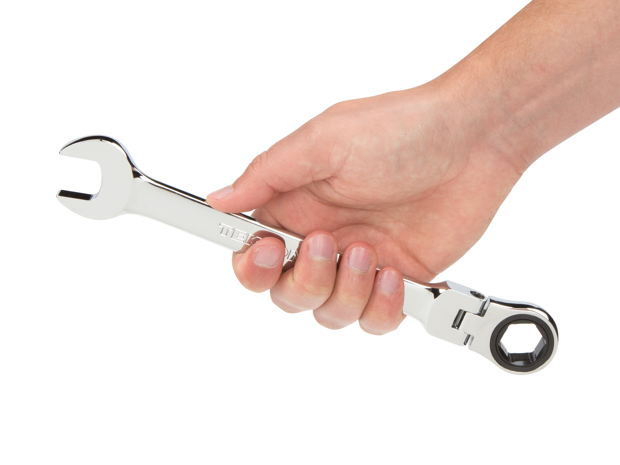 19 mm Flex Ratcheting Combination Wrench. 6-point box end and 72-tooth ratchet. WRN57119.