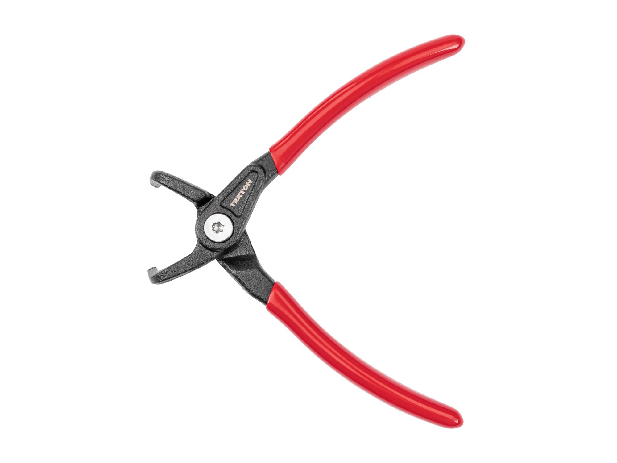 Front view of Tekton 5 inch retaining ring pliers. Item #PRR21055