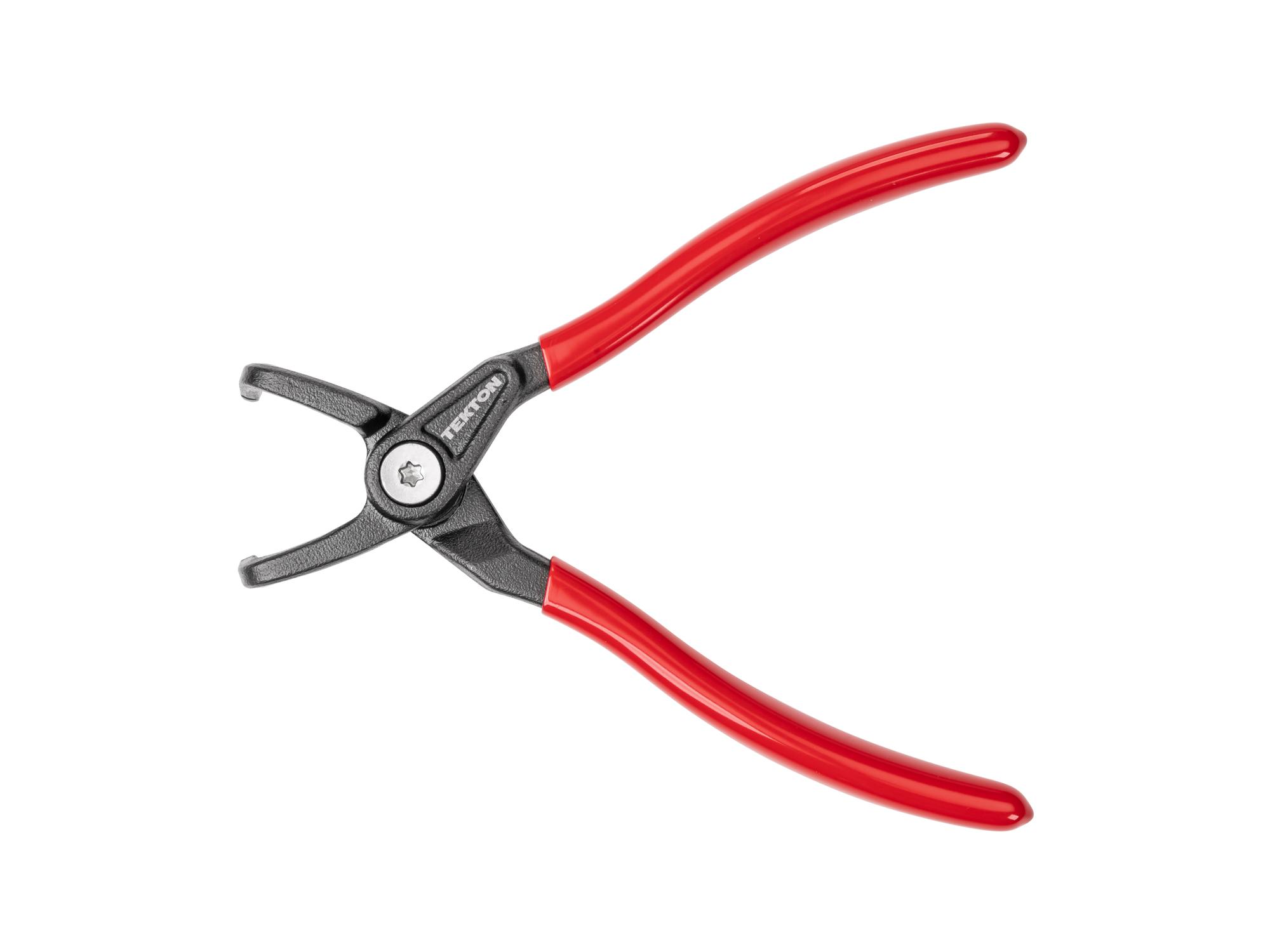 Front view of Tekton 7 inch retaining ring pliers. Item #PRR22075