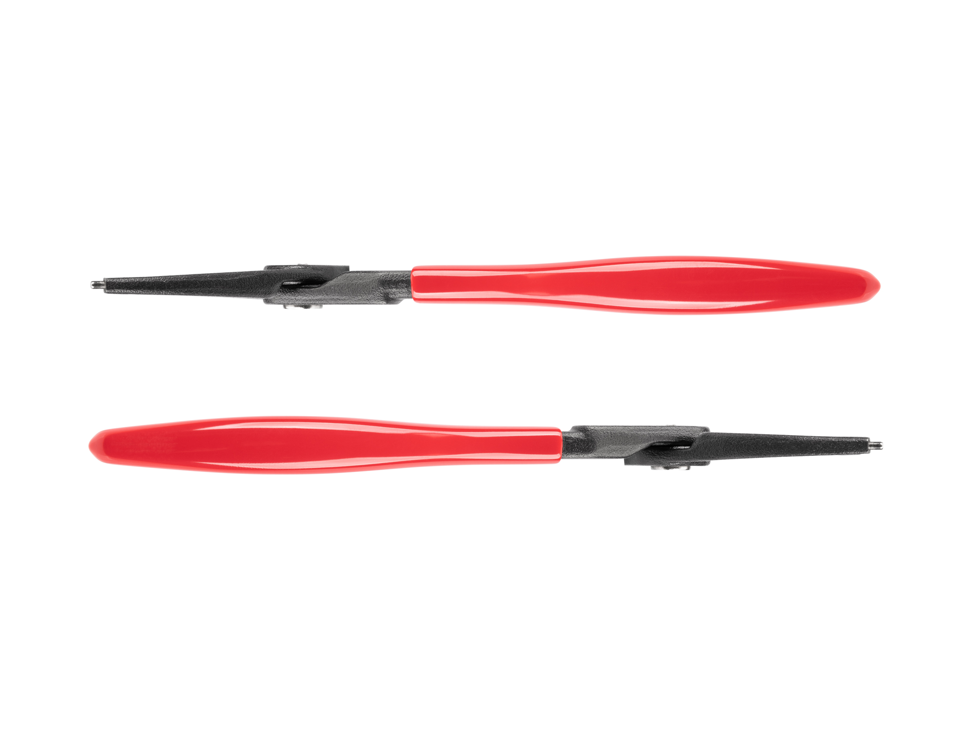 Side view of Tekton 9 inchh (0.090 inch tips) retaining ring pliers set. Item #PRR23090