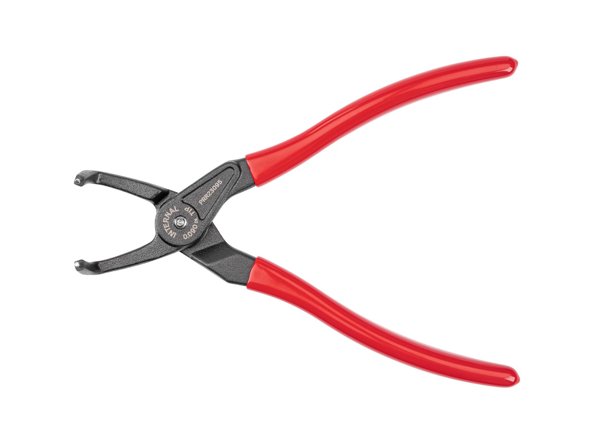 Back view of Tekton 9 inchh (0.090 inch tips) retaining ring pliers set. Item #PRR23095