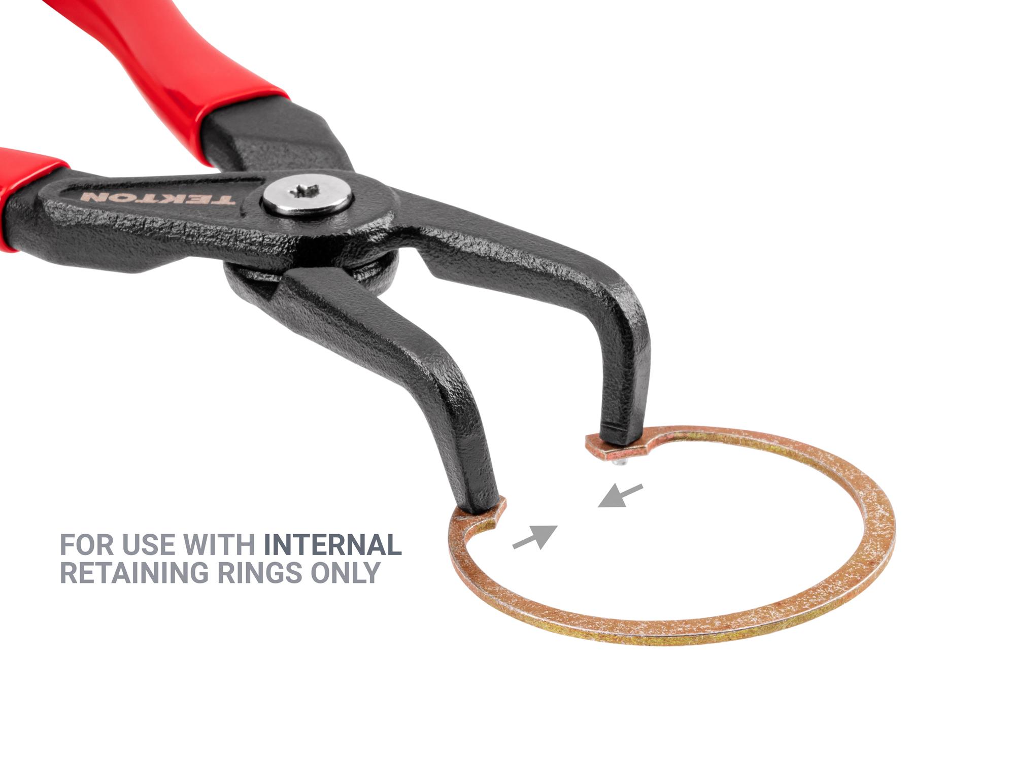 Example shown of Tekton 5 inchretaining ring pliers. Item #PRR23095
