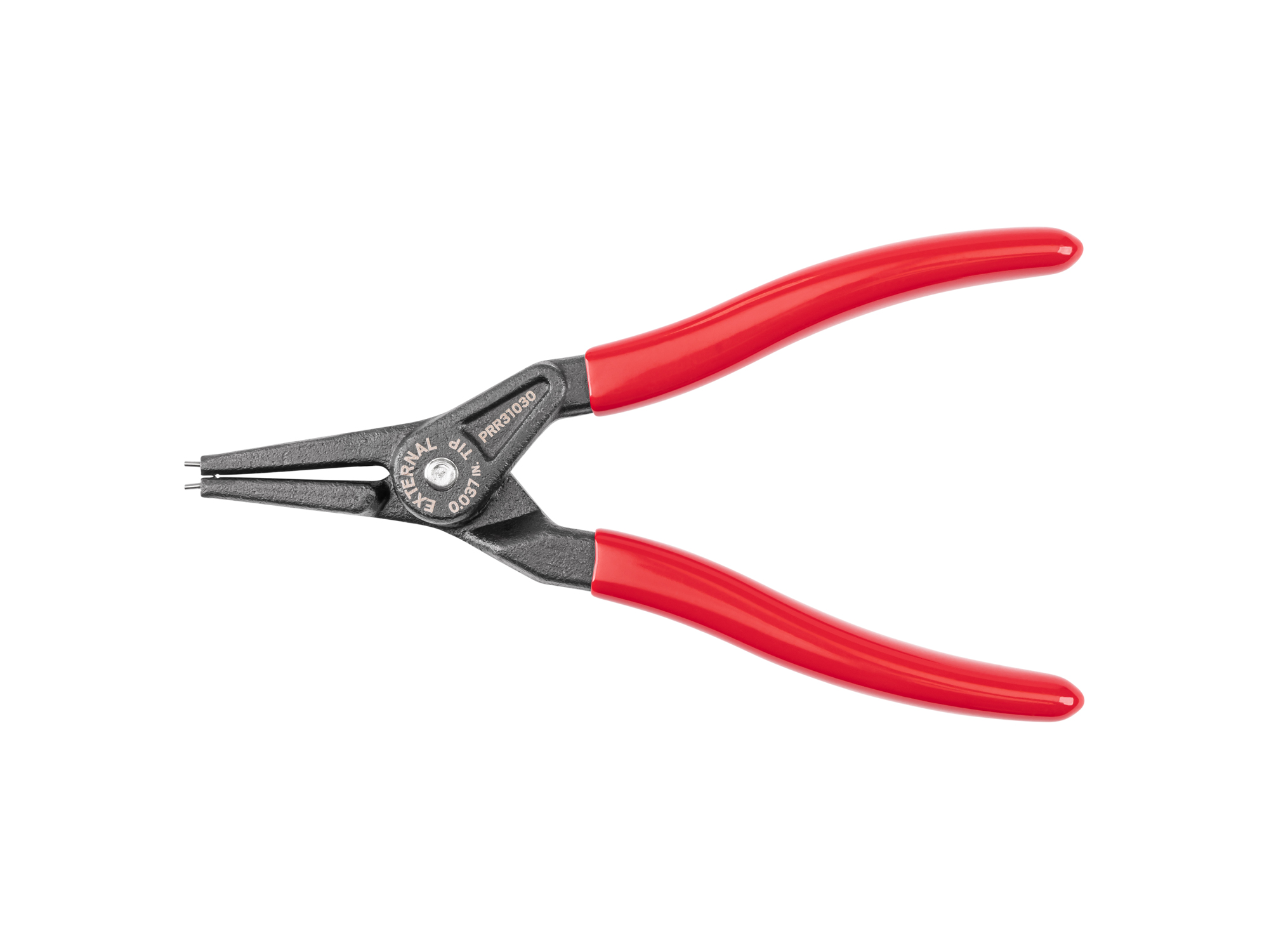 Back view of Tekton 5 inchh (0.037 inch tips) retaining ring pliers set. Item #PRR31030