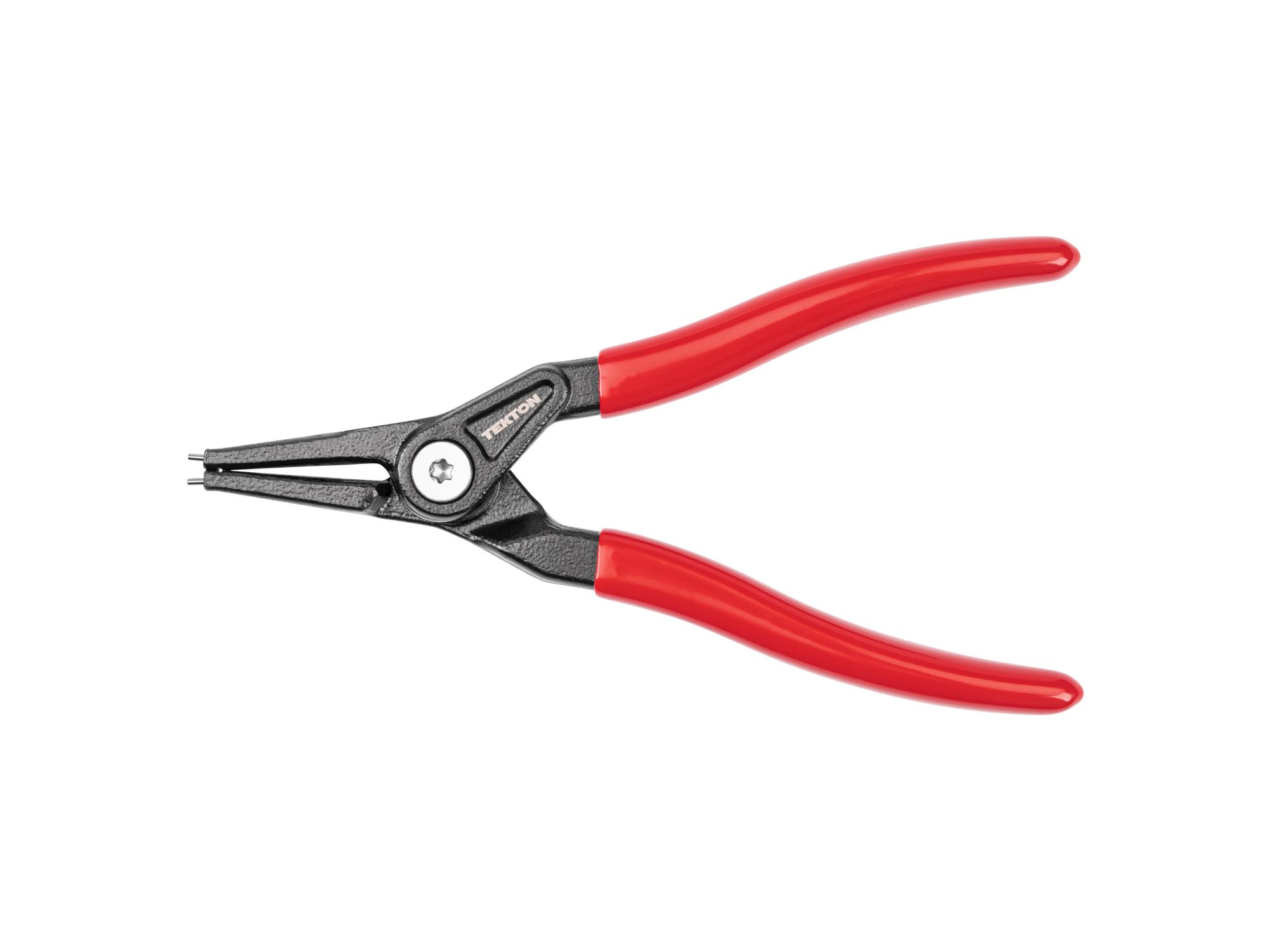 Front view of Tekton 5 inch retaining ring pliers. Item #PRR31050