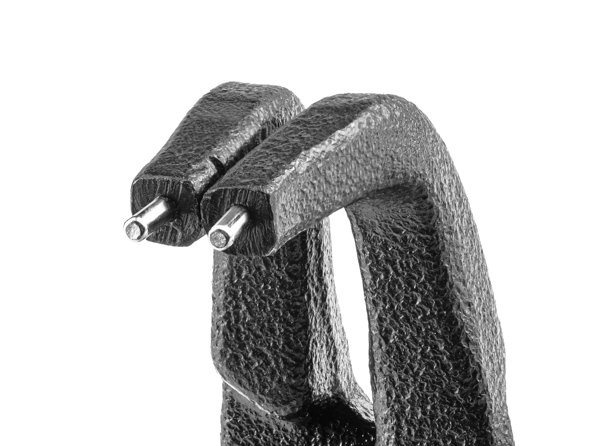Closed top front-right angle view of Tekton 5 inch retaining ring pliers. Item #PRR31035