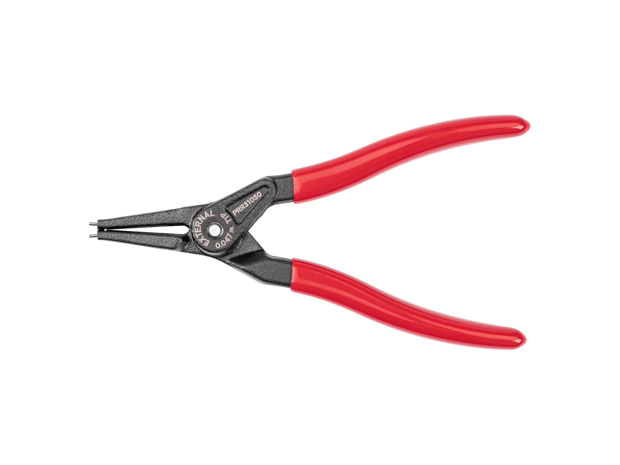 Back view of Tekton 5 inchh (0.047 inch tips) retaining ring pliers set. Item #PRR31050