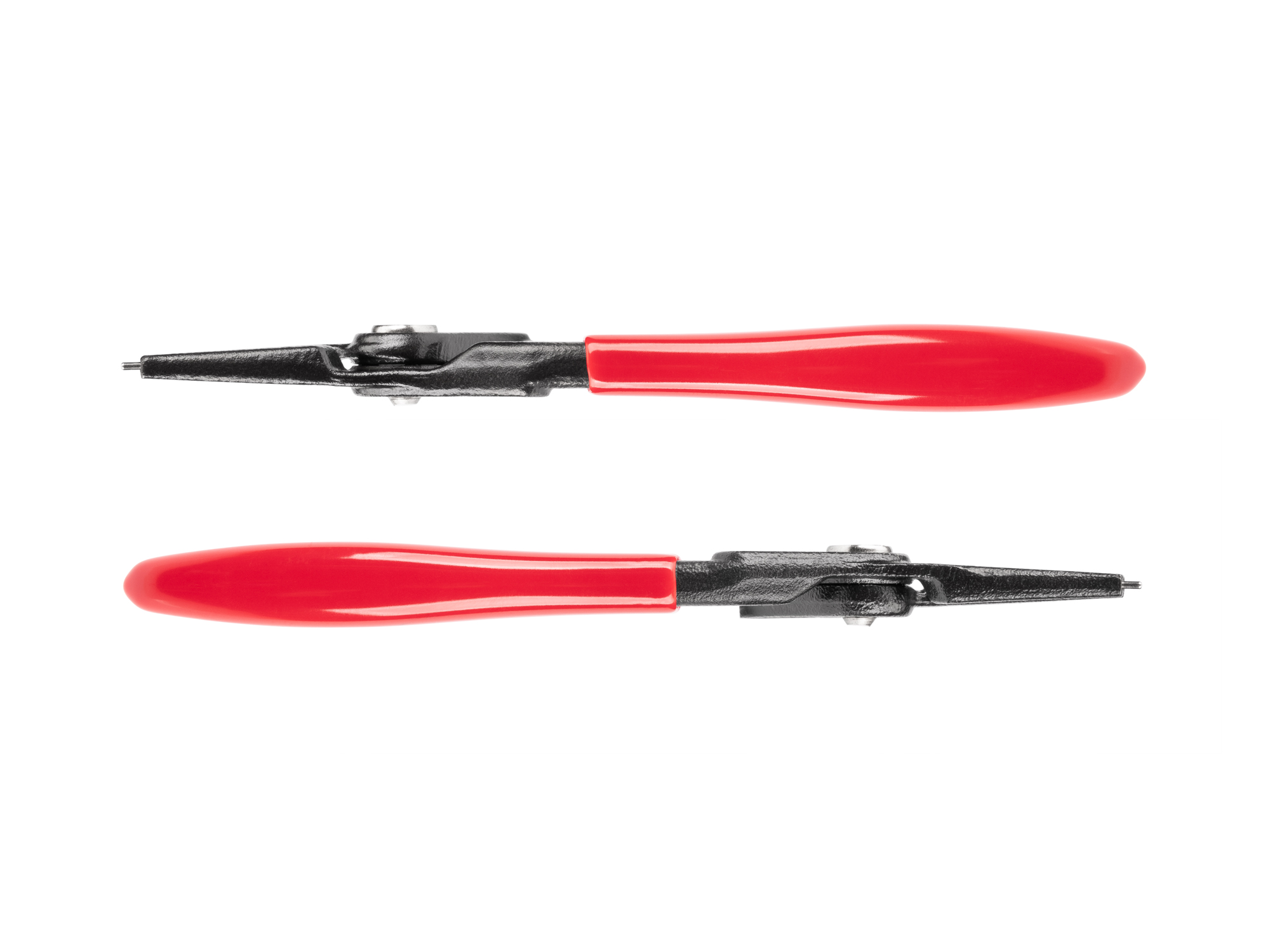 Side view of Tekton 5 inchh (0.047 inch tips) retaining ring pliers set. Item #PRR31050