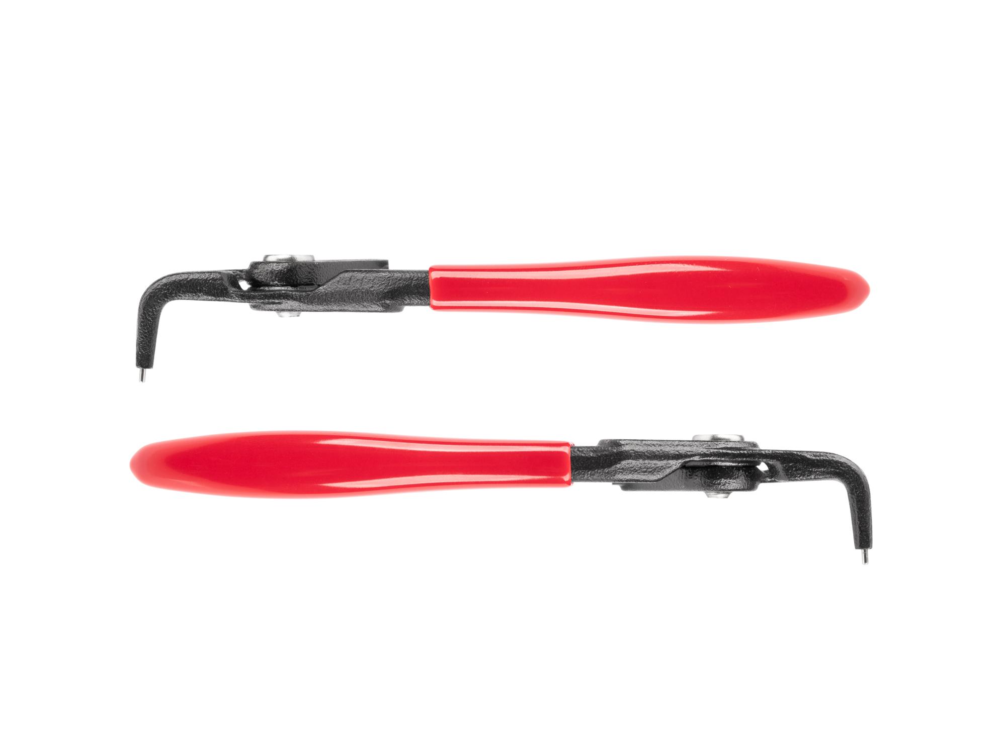 Side view of Tekton 5 inch retaining ring pliers. Item #PRR31055