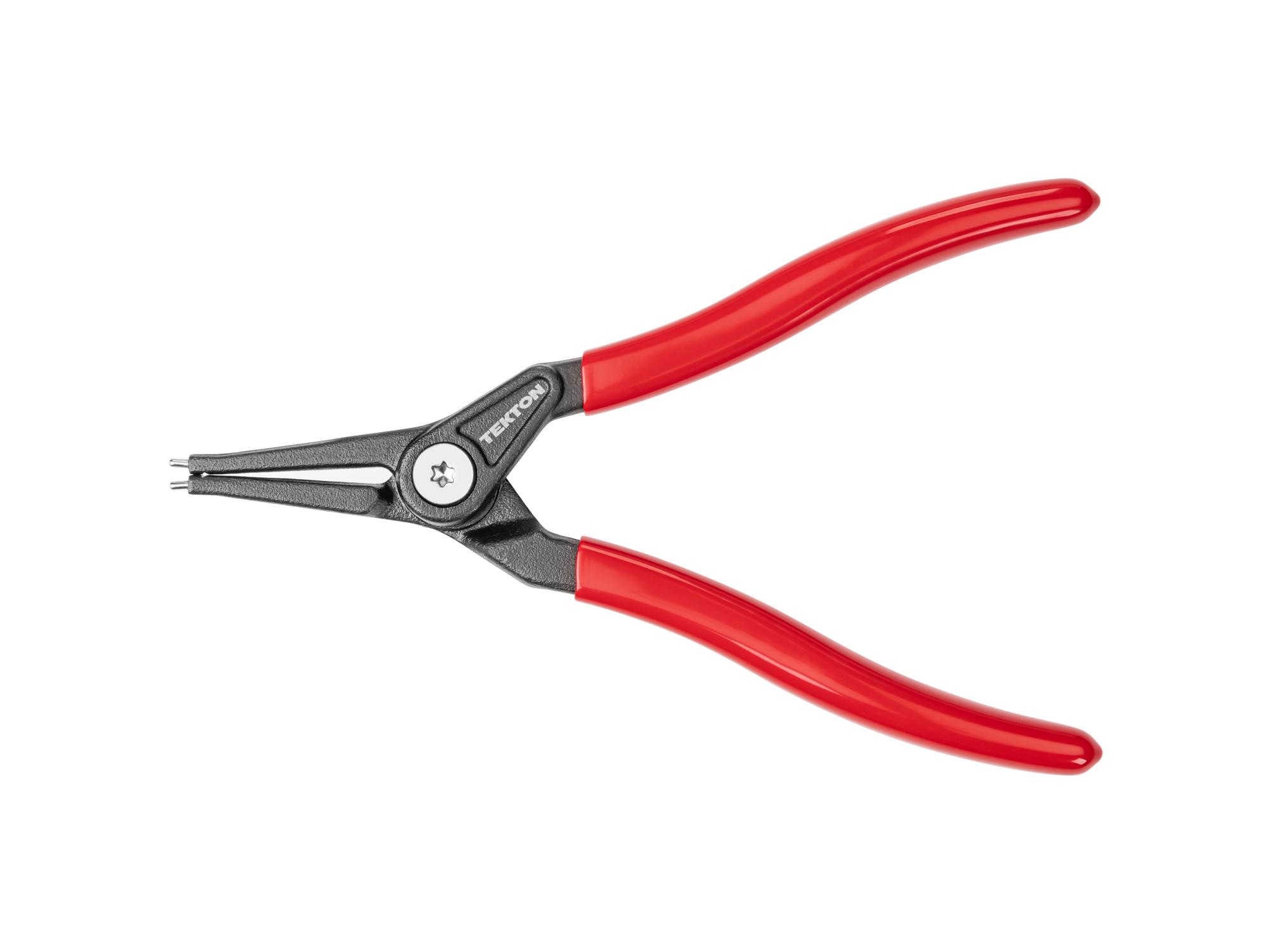 Front view of Tekton 7 inch retaining ring pliers. Item #PRR32070