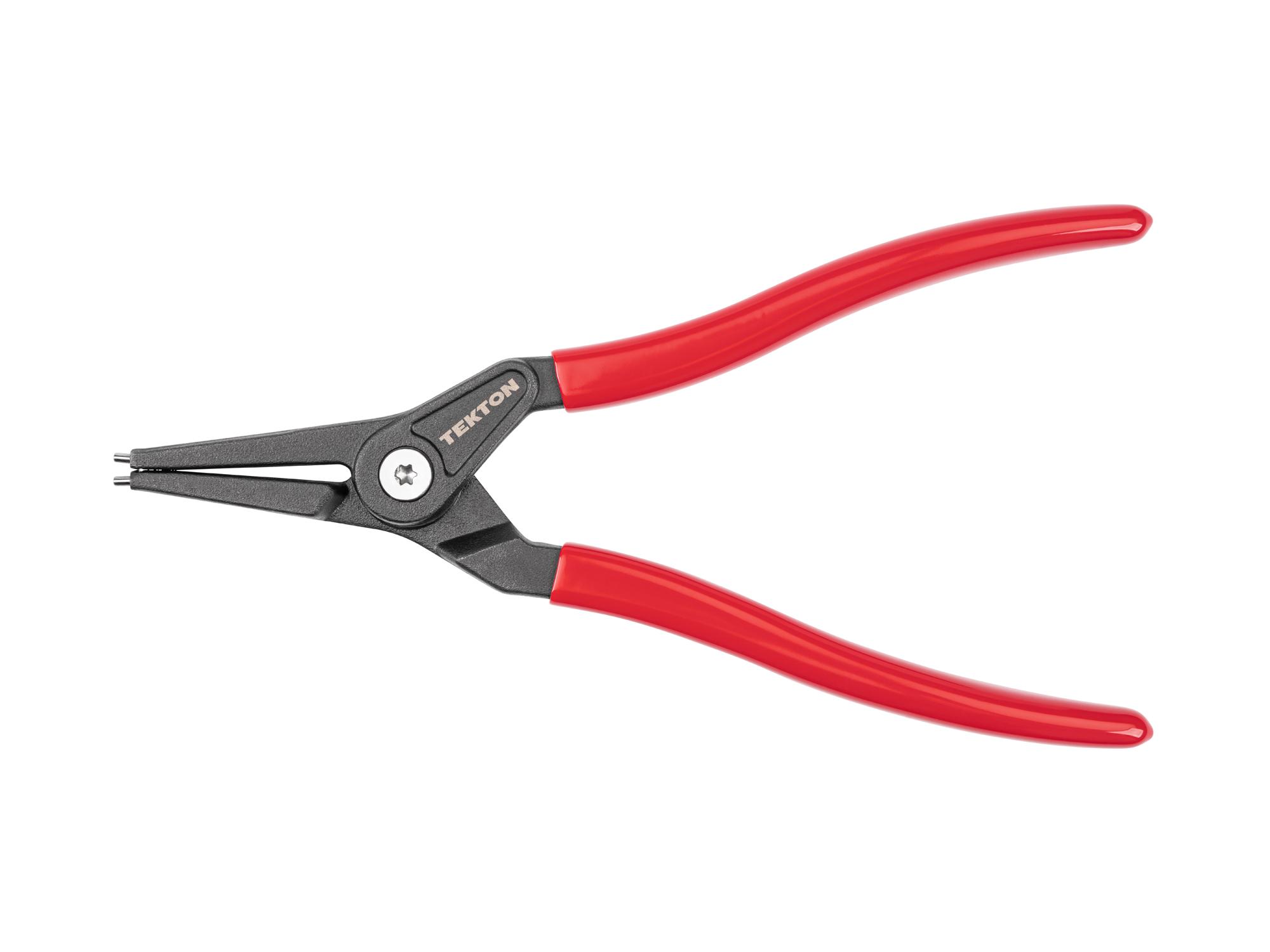 Front view of Tekton 9 inch retaining ring pliers. Item #PRR33090