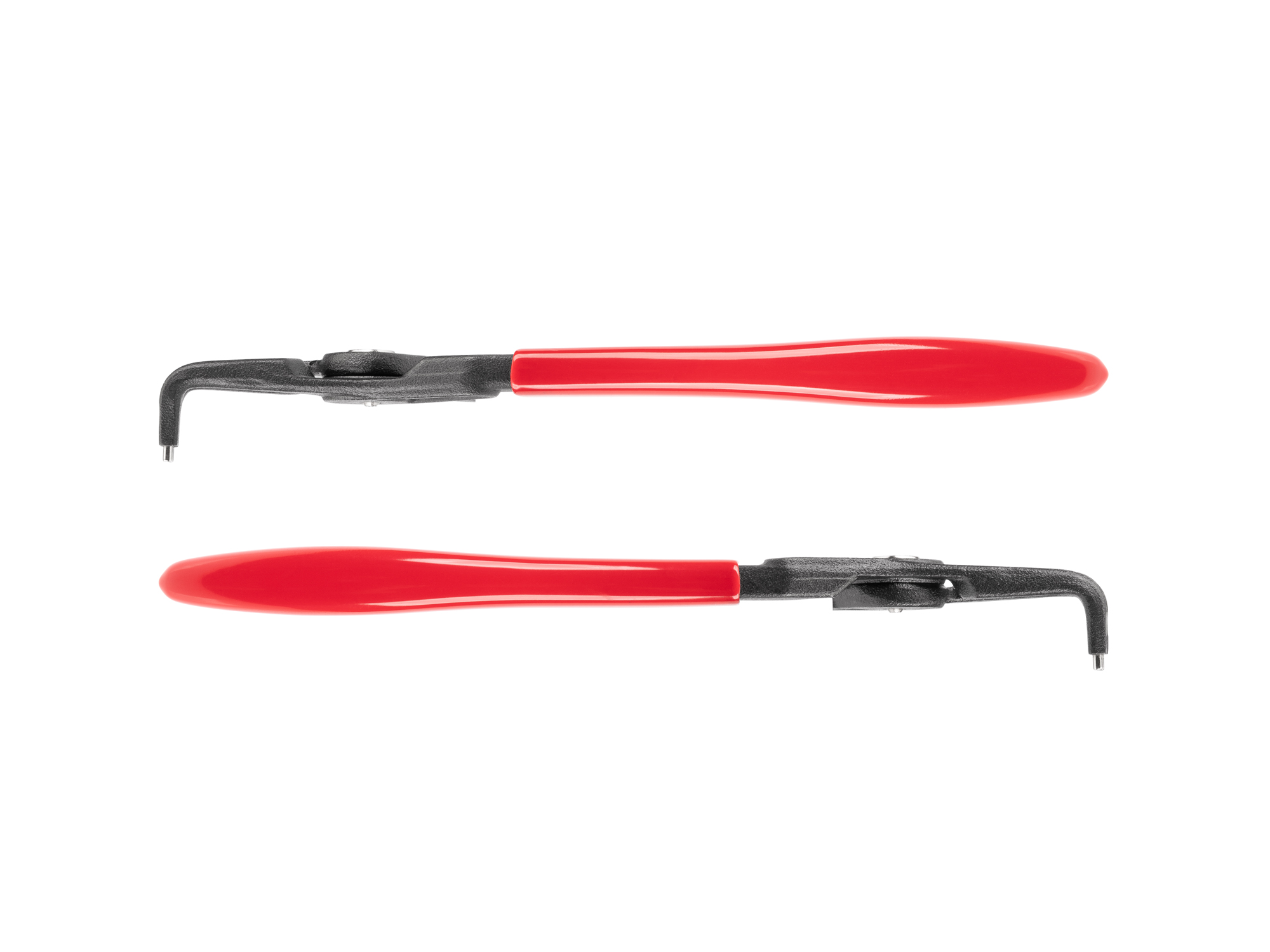 Side view of Tekton 9 inchh (0.090 inch tips) retaining ring pliers set. Item #PRR33095
