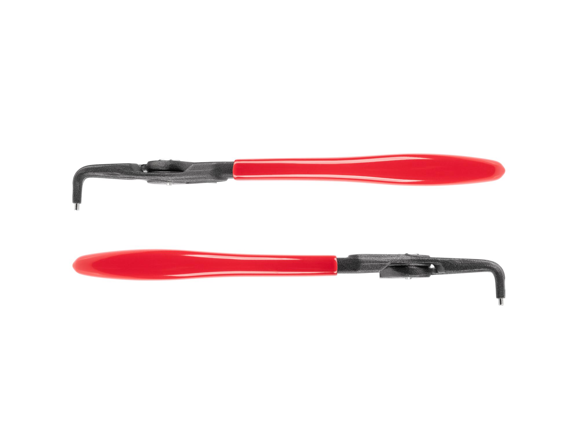 Side view of Tekton 10 inch retaining ring pliers. Item #PRR33095