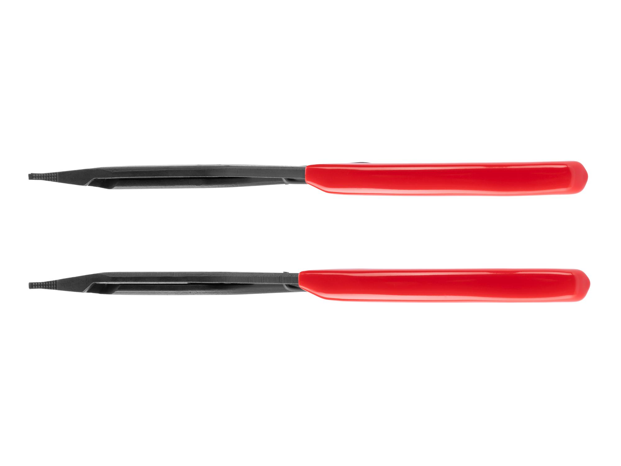 Side view of Tekton 9 inch retaining ring pliers. Item #PRR53200