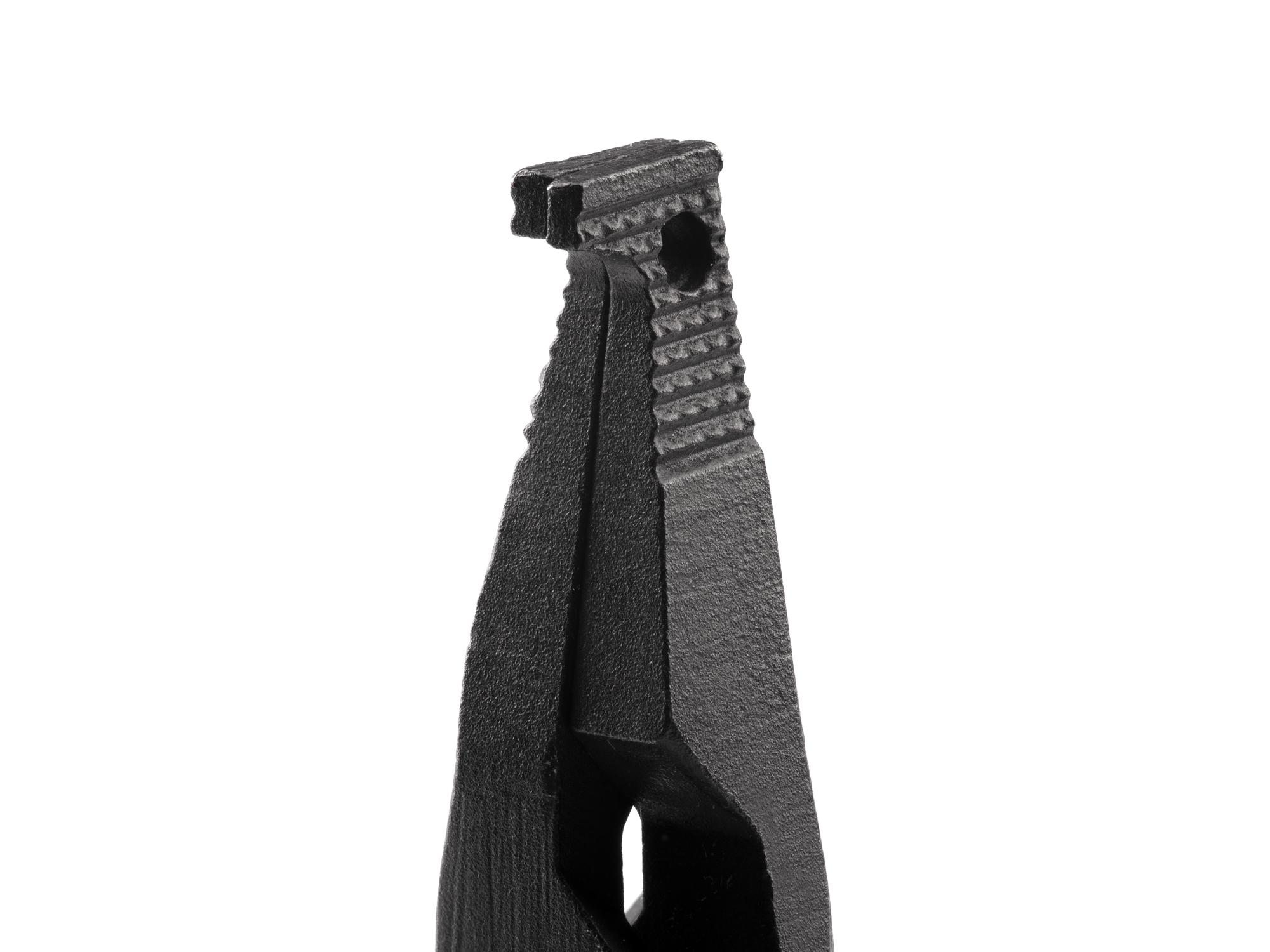 Closeup view of Tekton 9 inch retaining ring pliers. Item #PRR53205