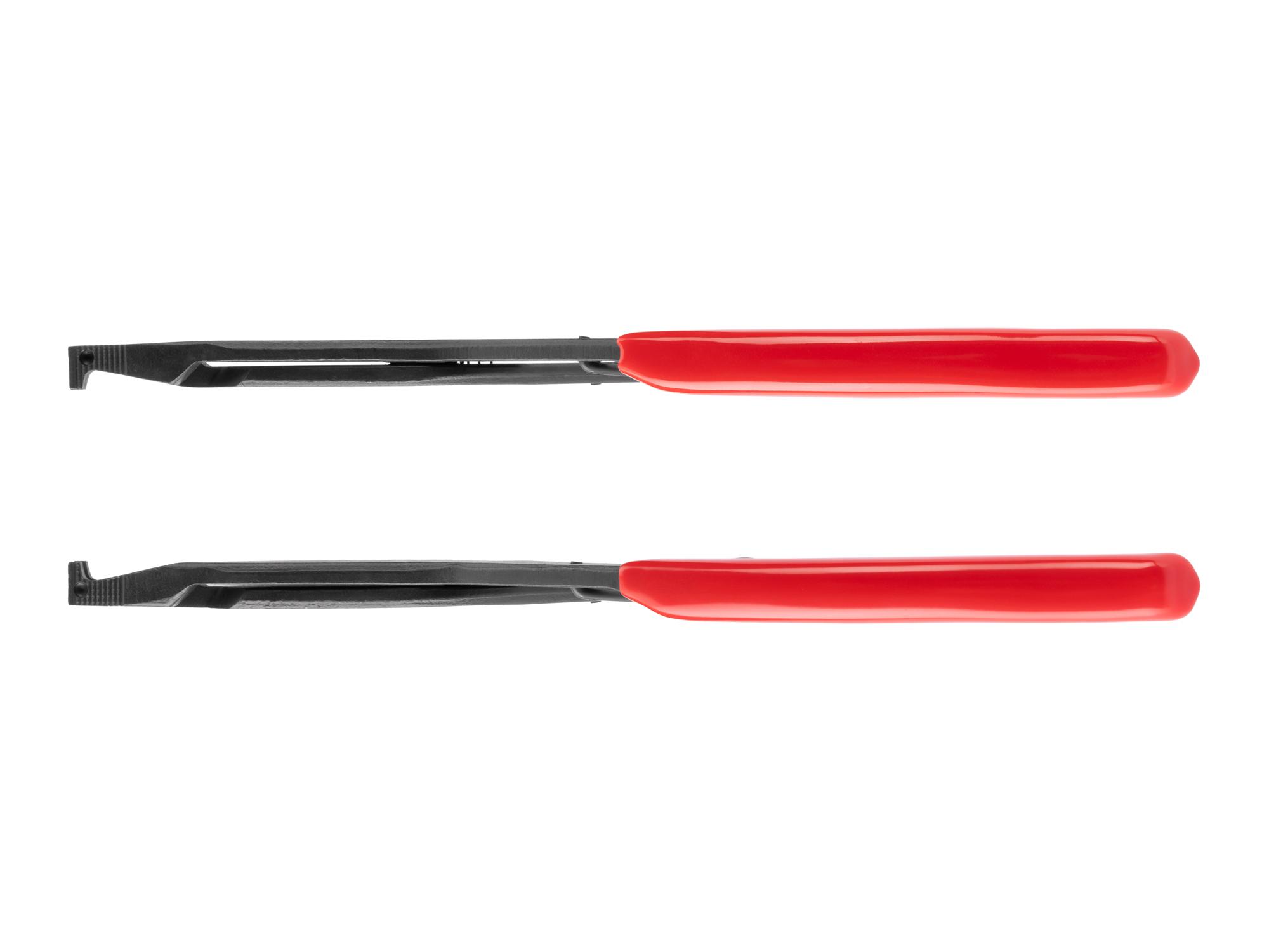 Side view of Tekton 9 inch retaining ring pliers. Item #PRR53205
