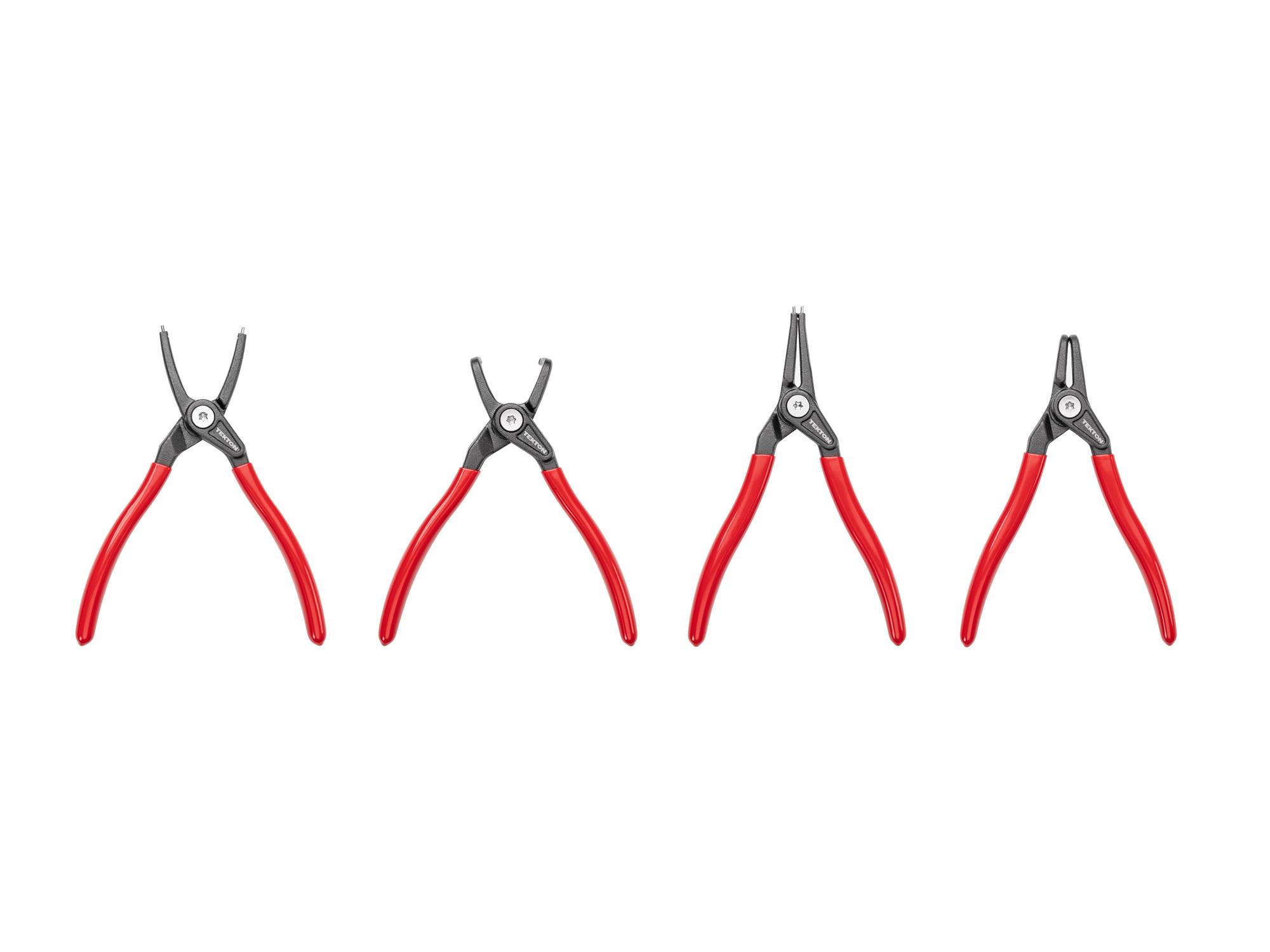 Front view of Tekton 7 inchh (0.070 inch tips) retaining ring pliers set. Item #PRR90005