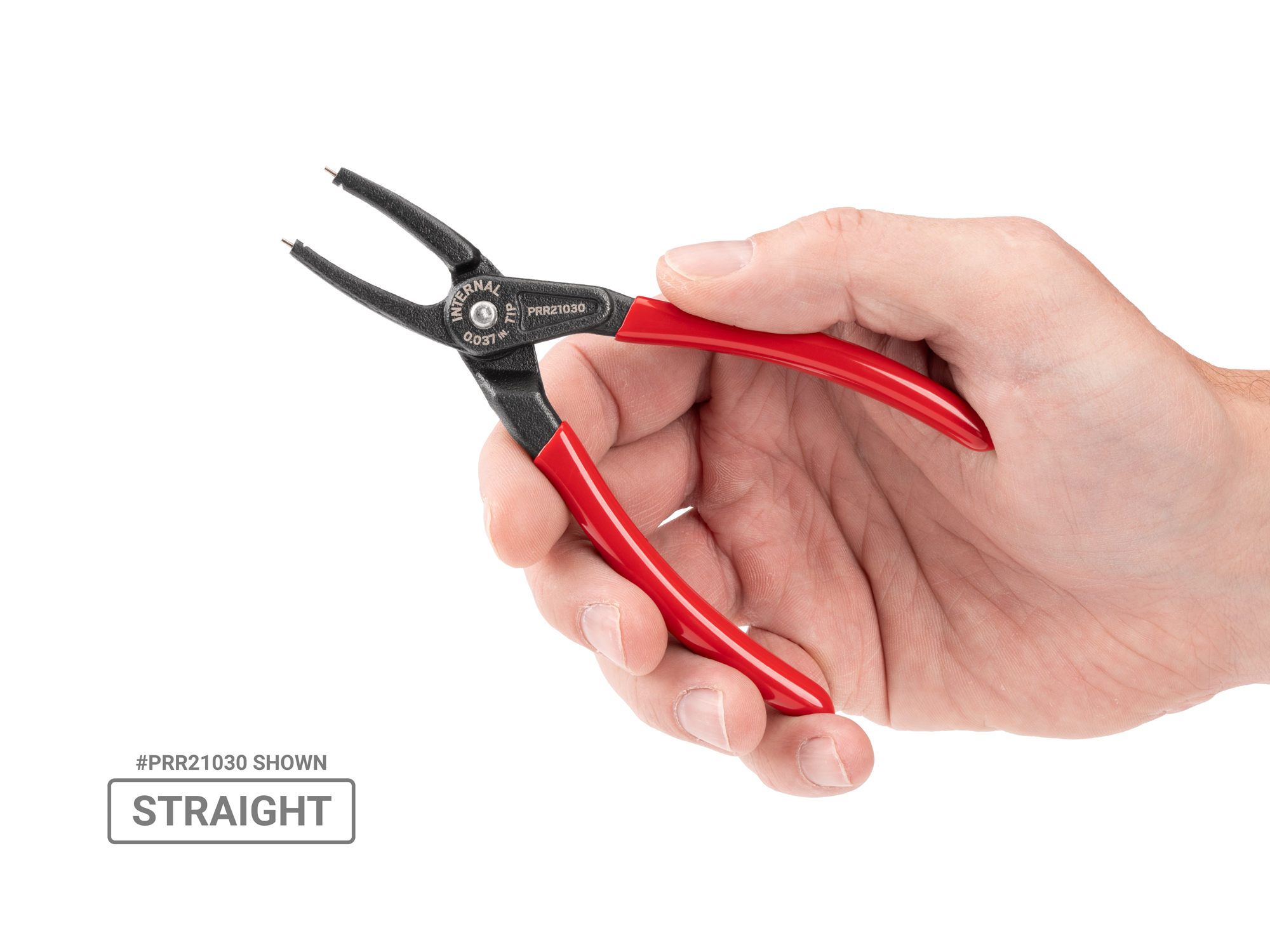 TEKTON 5 Inch Internal Retaining Ring Pliers Set, 2-Piece (0.037 in. Tips)