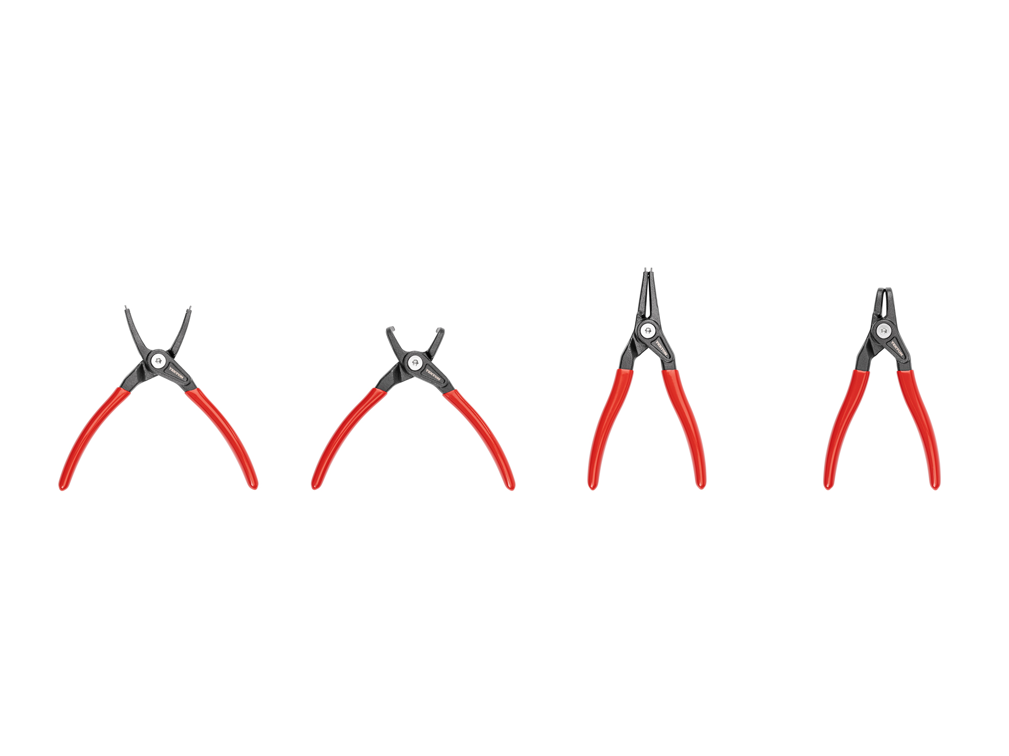 Front view of  Tekton 5 inchh (0.047 inch tips) retaining ring pliers set. Item #PRR90015