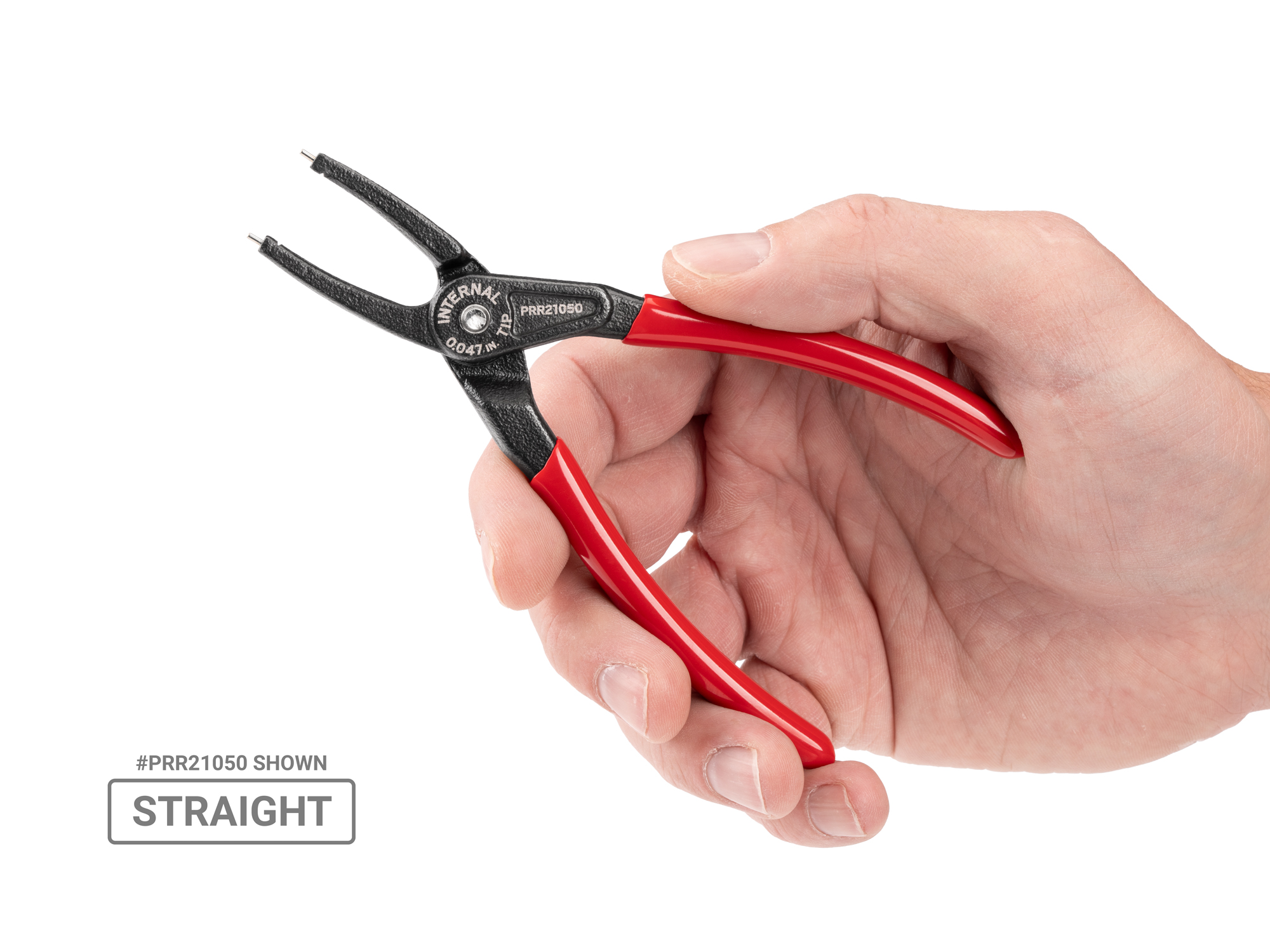 TEKTON 5 Inch Internal Retaining Ring Pliers Set, 2-Piece (0.047 in. Tips)