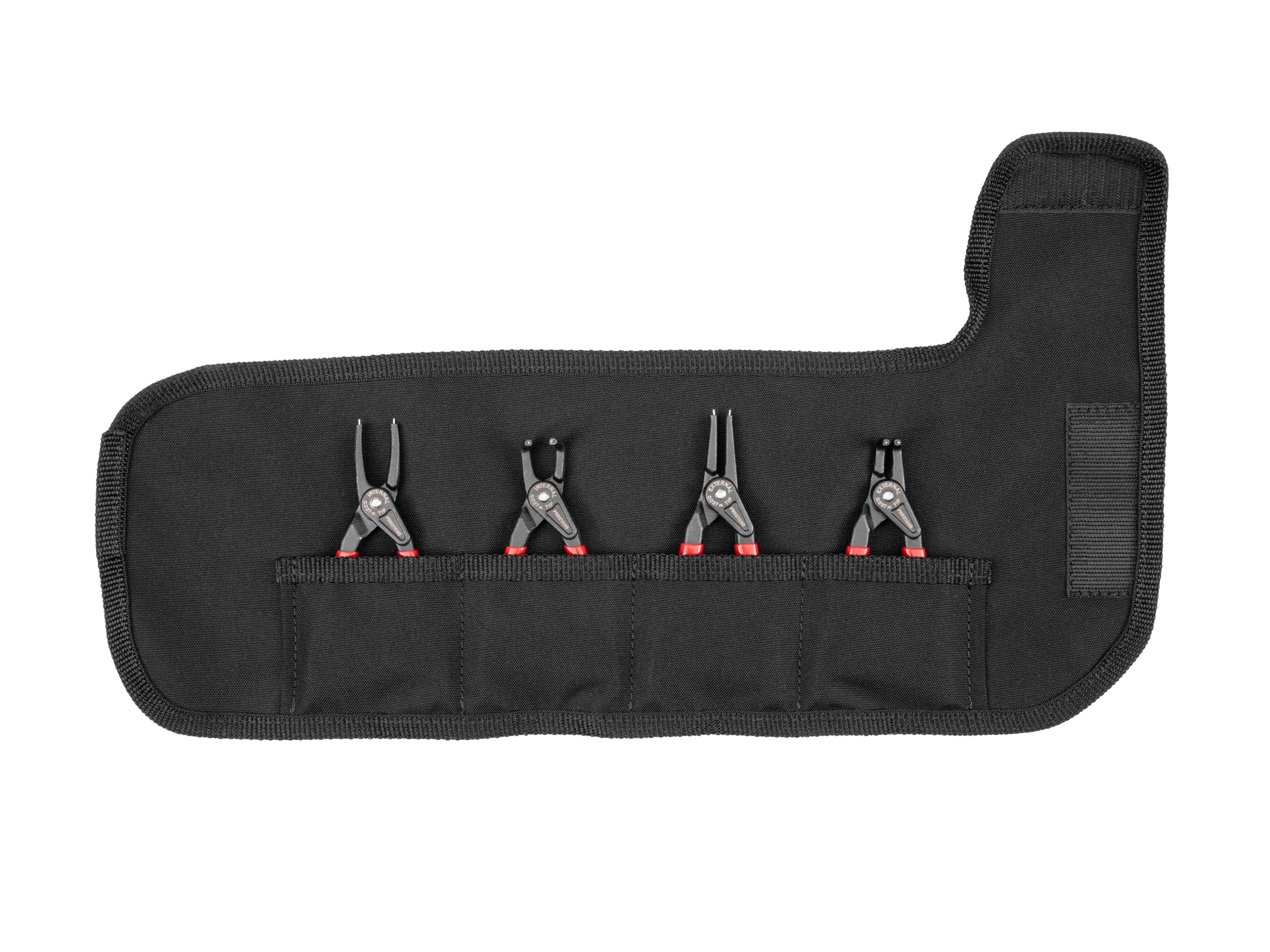 Front view of  Tekton 5 inchh (0.037 inch tips) retaining ring pliers set. Item #PRR91001