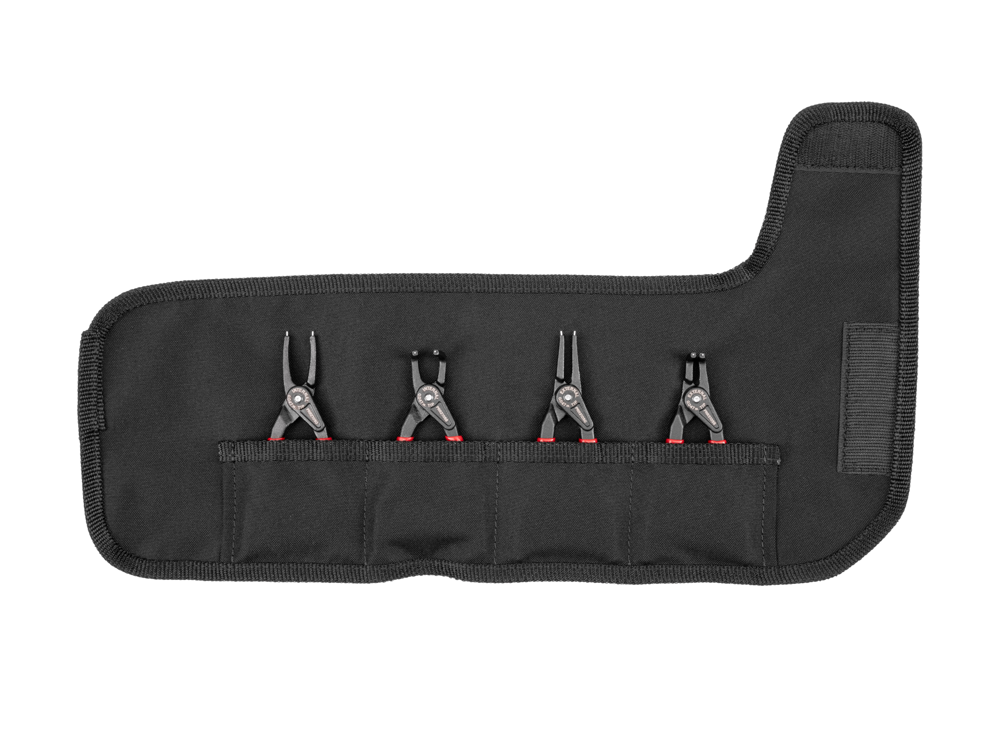 Front view of  Tekton 5 inchh (0.047 inch tips) retaining ring pliers set. Item #PRR91003
