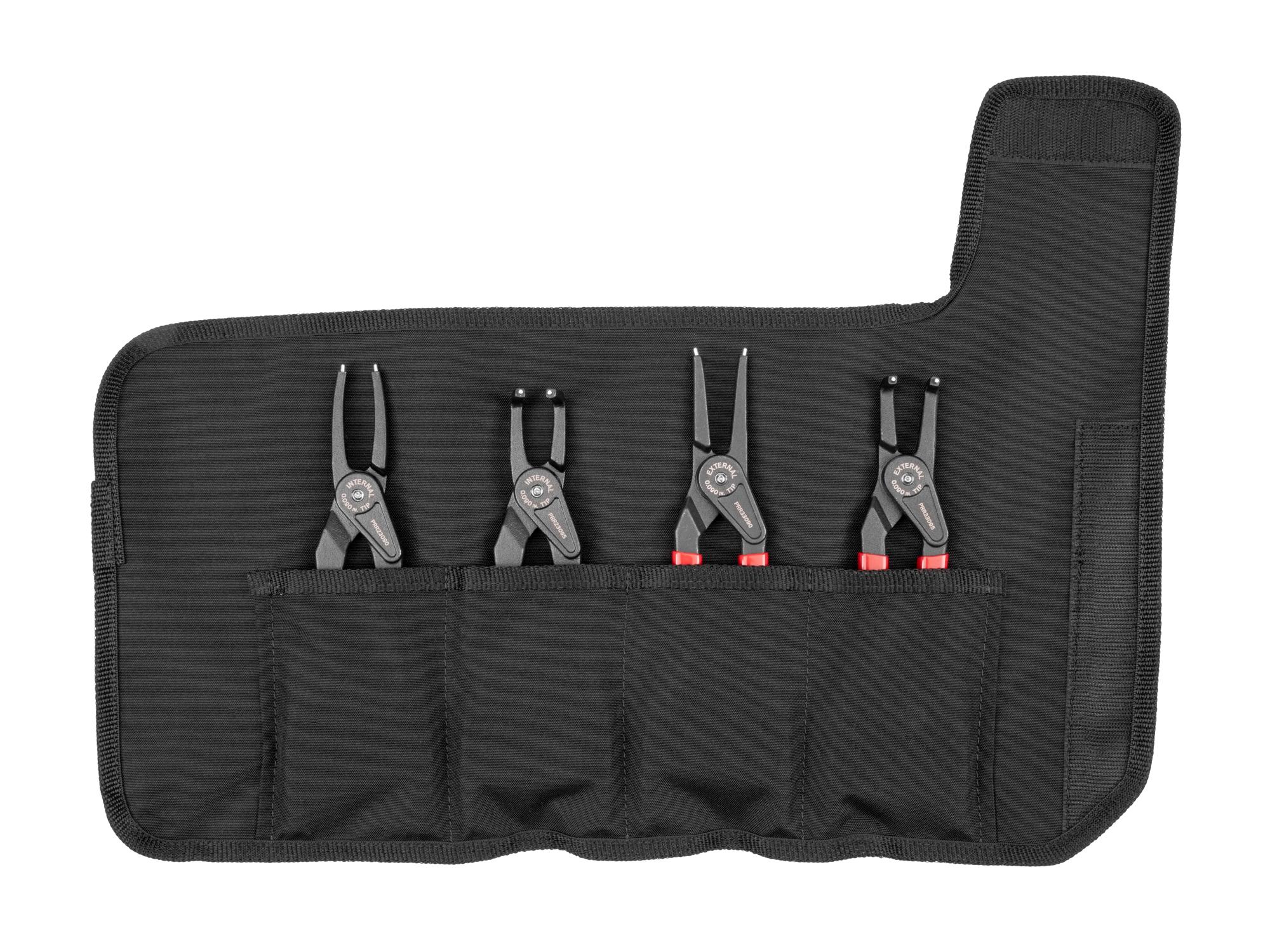 Front view of Tekton 9 inchh (0.090 inch tips) retaining ring pliers set. Item #PRR91007