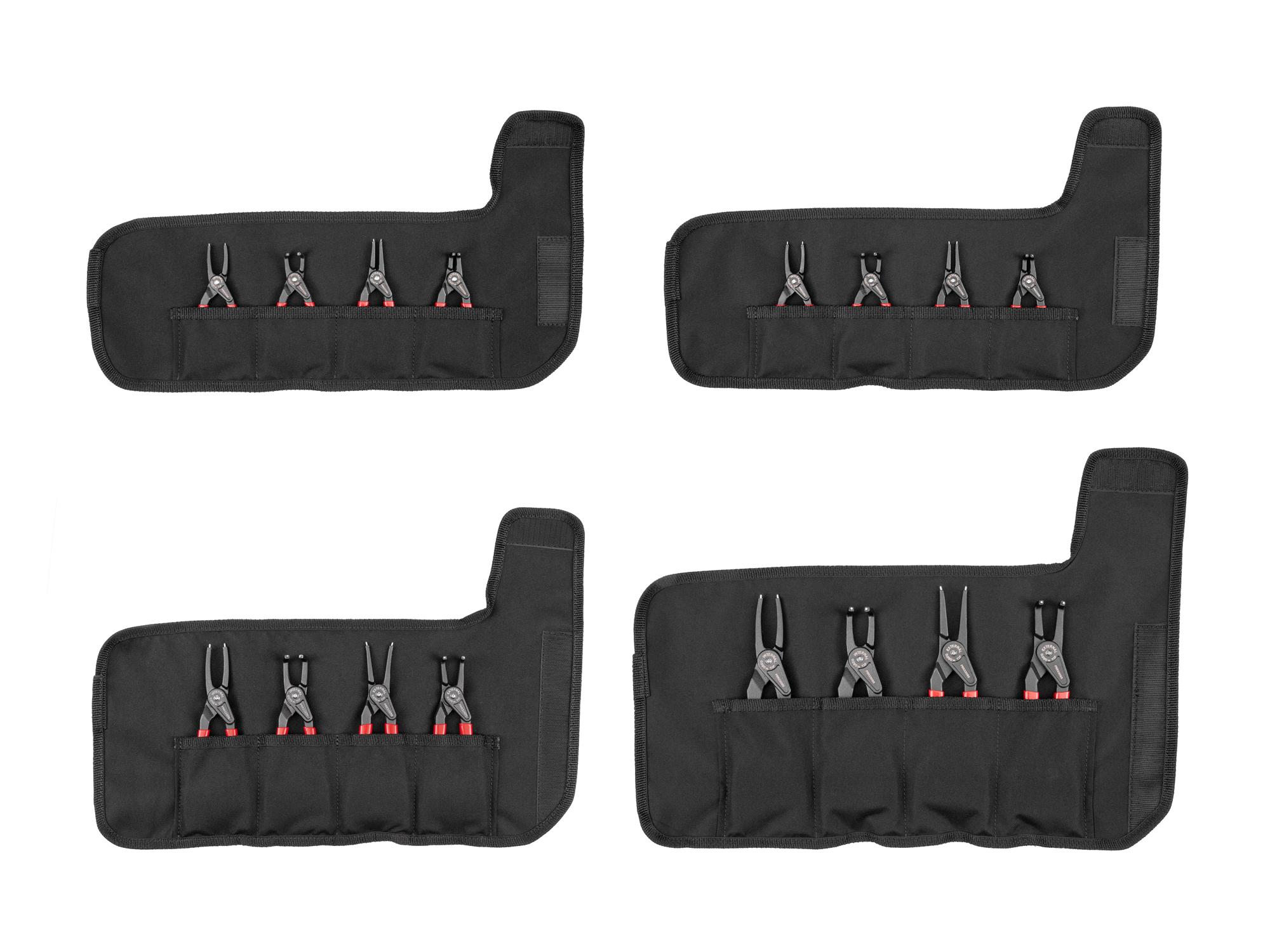 Front view of Tekton 5, 7, 9 inchh (0.037 0.090 inch tips) retaining ring pliers set. Item #PRR91100