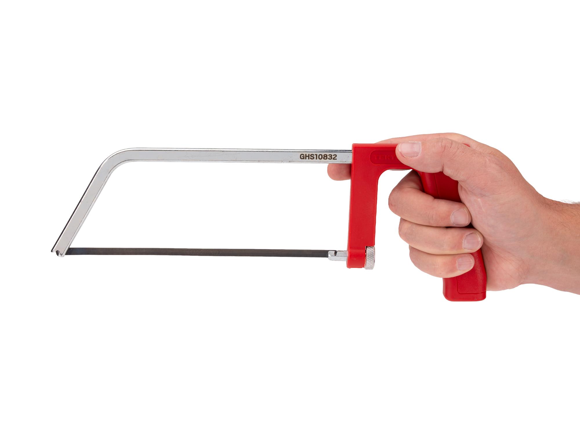 Person holding Tekton saw set. Item #GHS10832