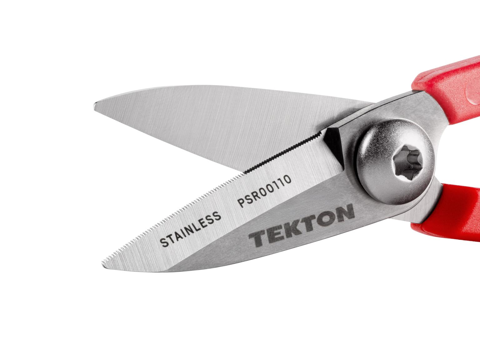 Closeup view of Tekton scissors. Item #PSR00110