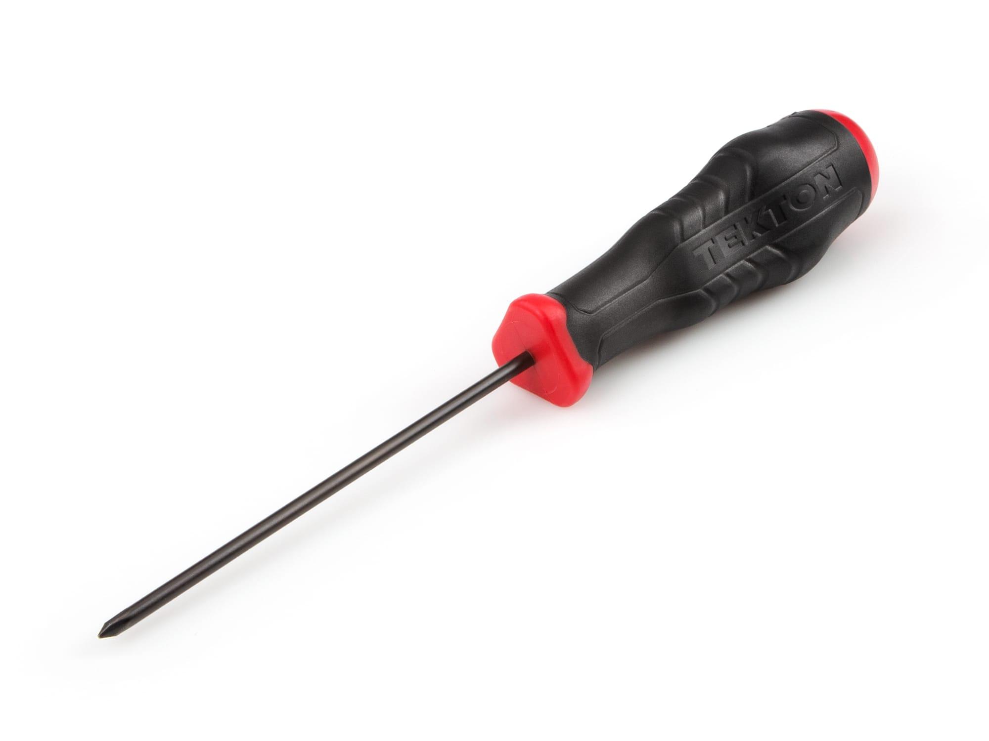 Front-right angle view of Tekton 4 inch screwdriver. Item #26653