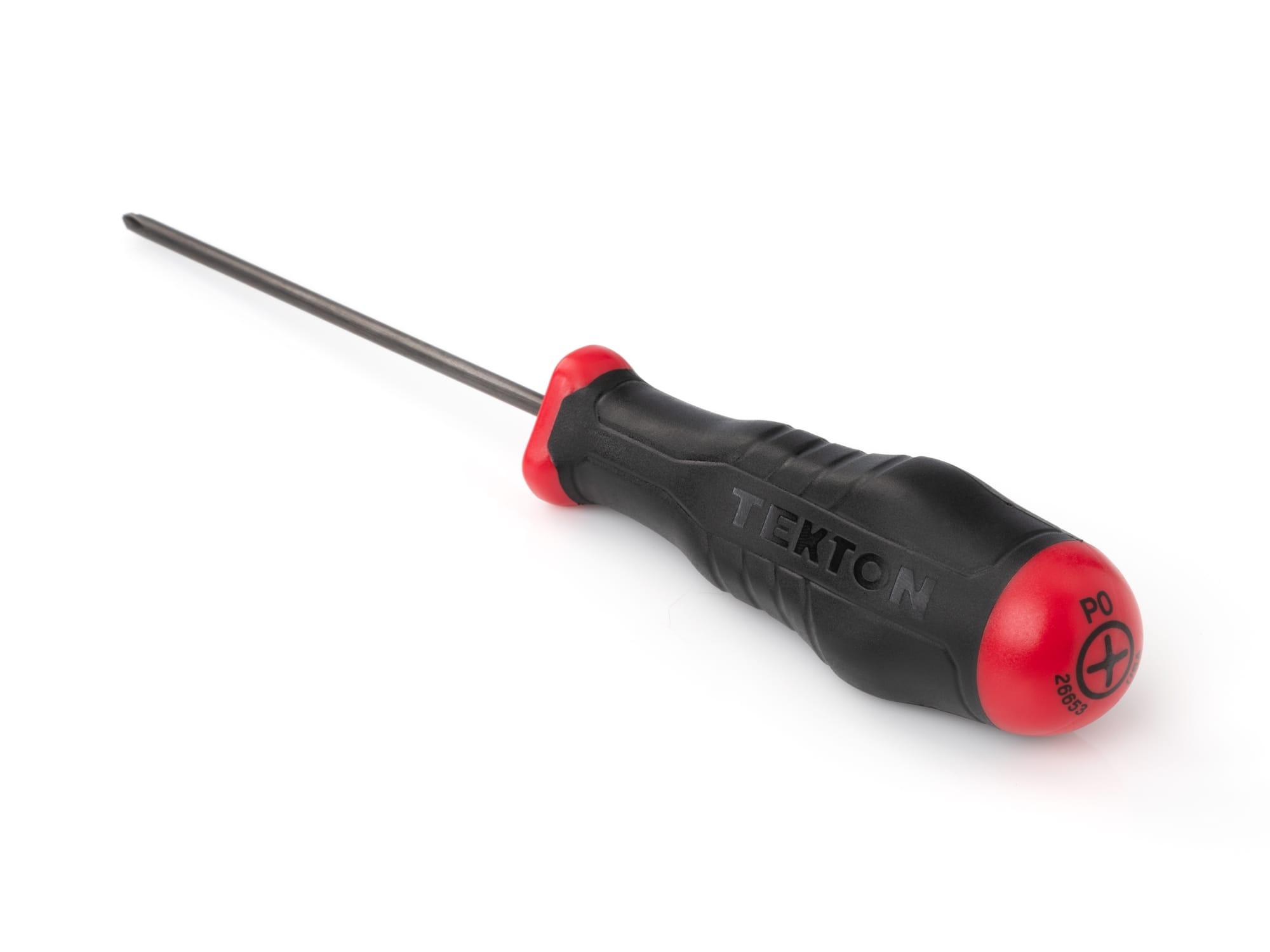 Back angle view of Tekton 4 inch screwdriver. Item #26653