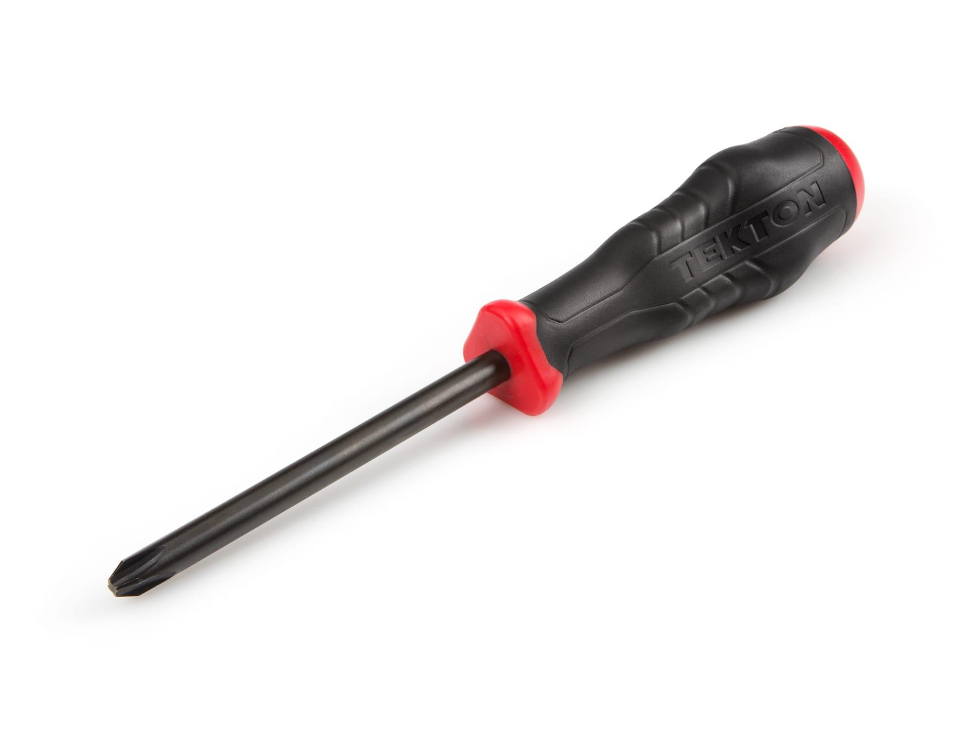 Front-right angle view of Tekton 4 inch screwdriver. Item #26683
