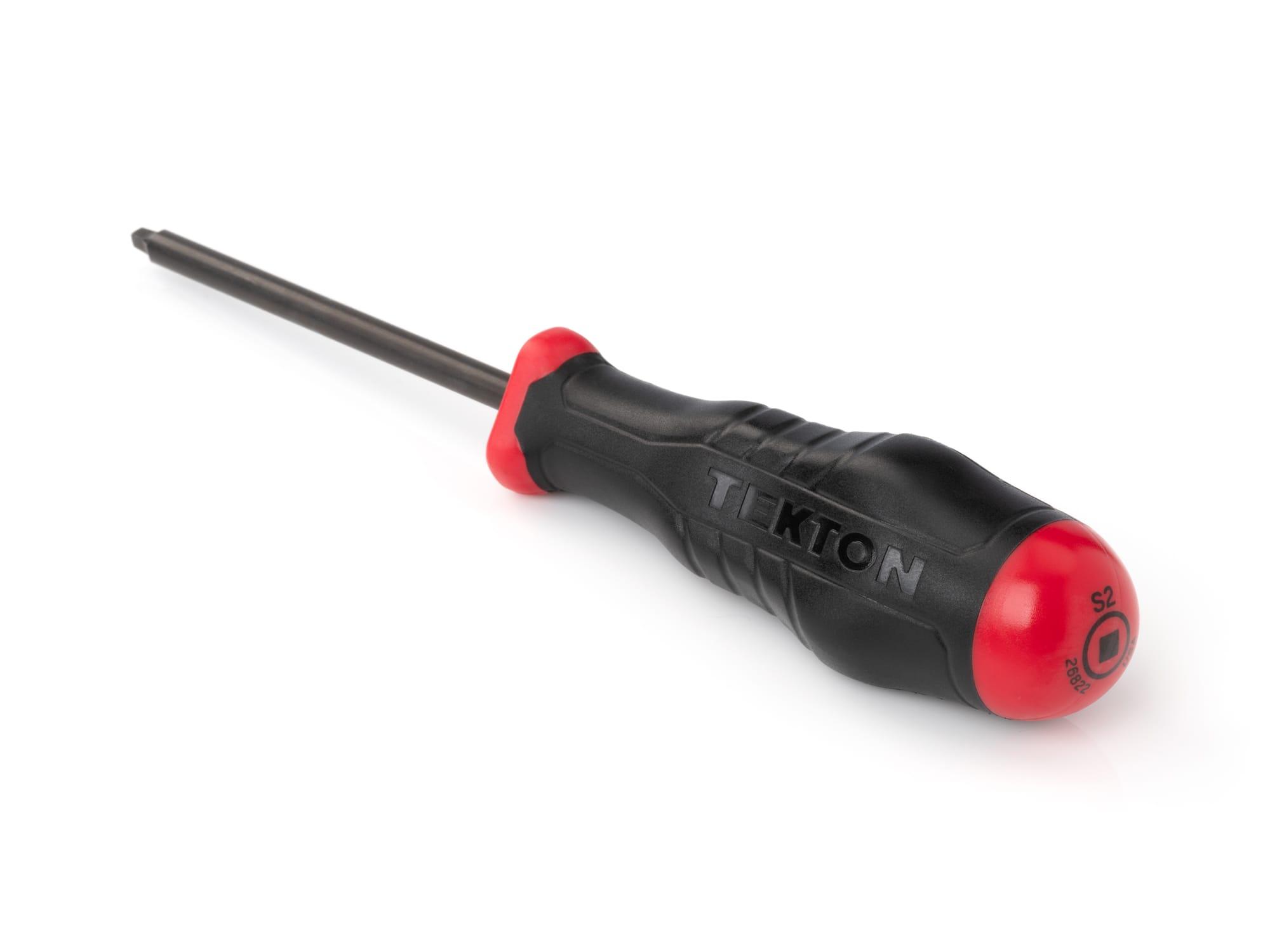 Back angle view of Tekton s2 screwdriver set. Item #26822