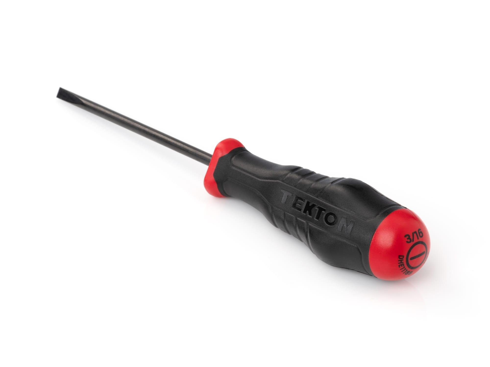 Back angle view of Tekton 4 inch screwdriver. Item #DHE11188