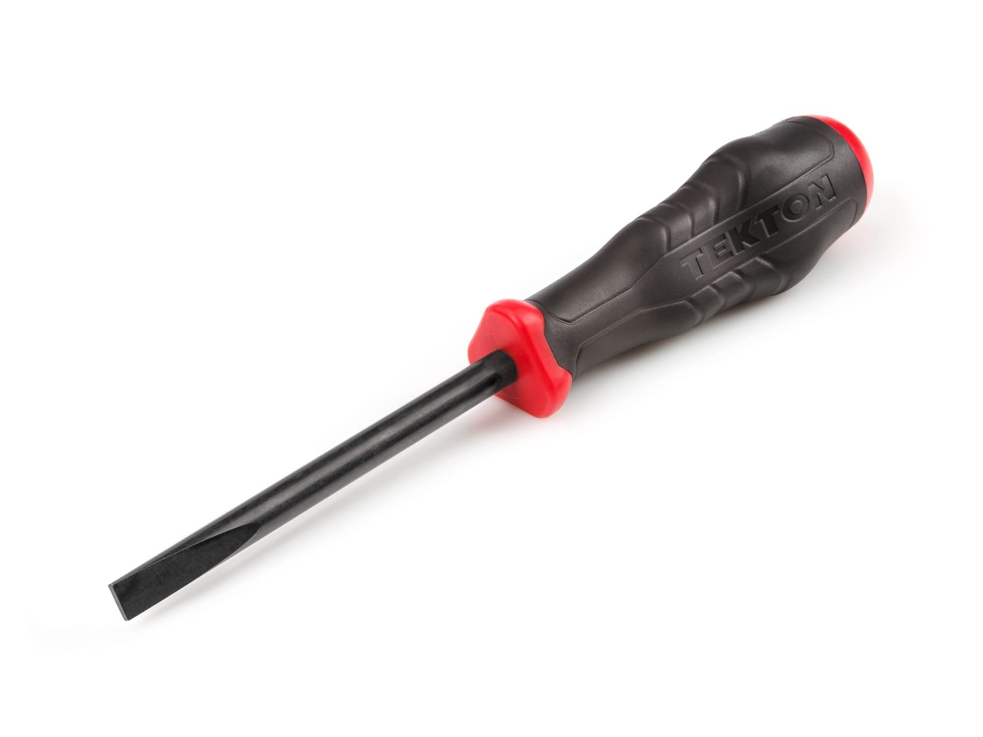 Front-right angle view of Tekton 4 inch screwdriver. Item #DHE11313