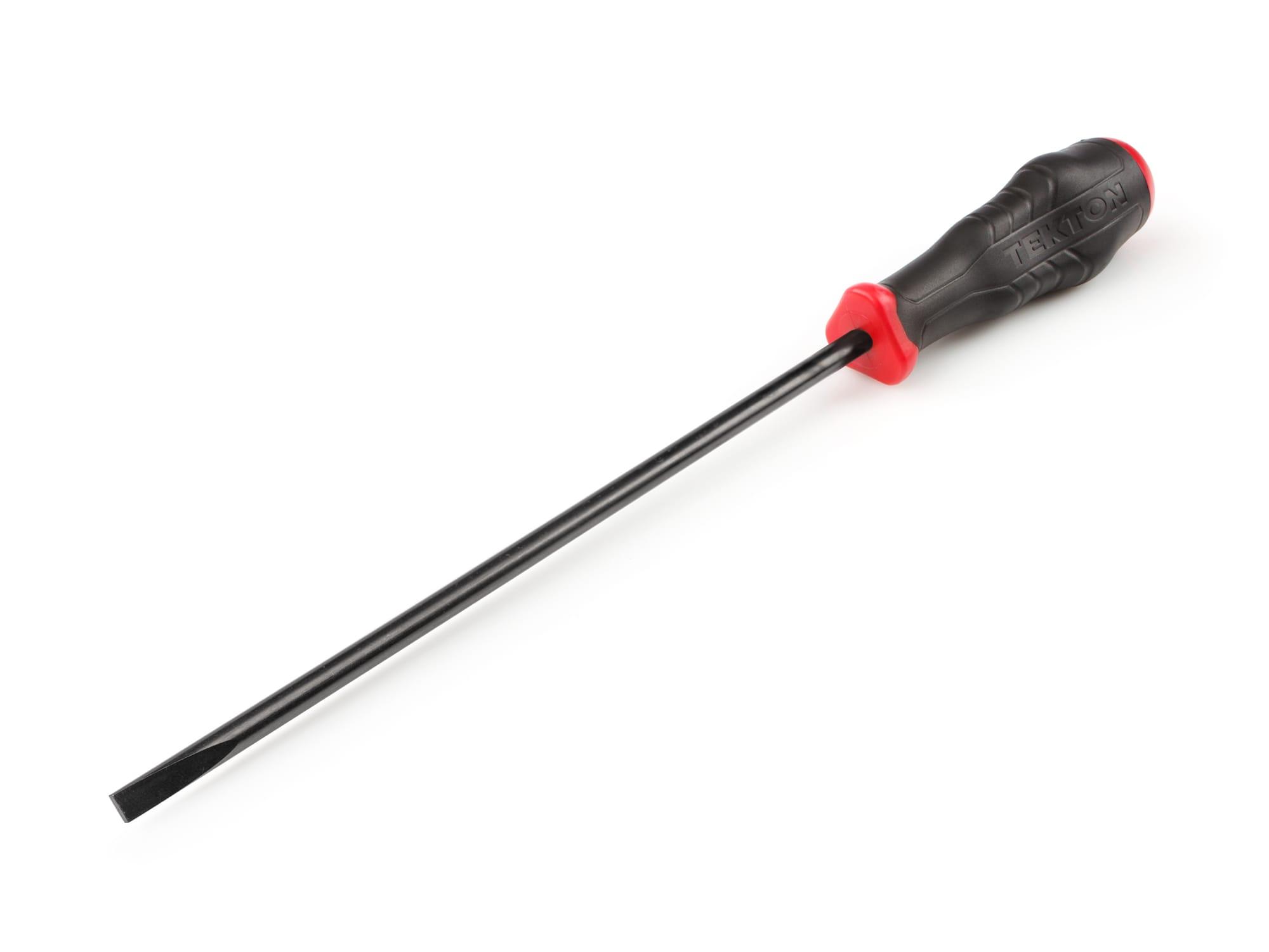Front-right angle view of Tekton 8 inch screwdriver. Item #DHE14250