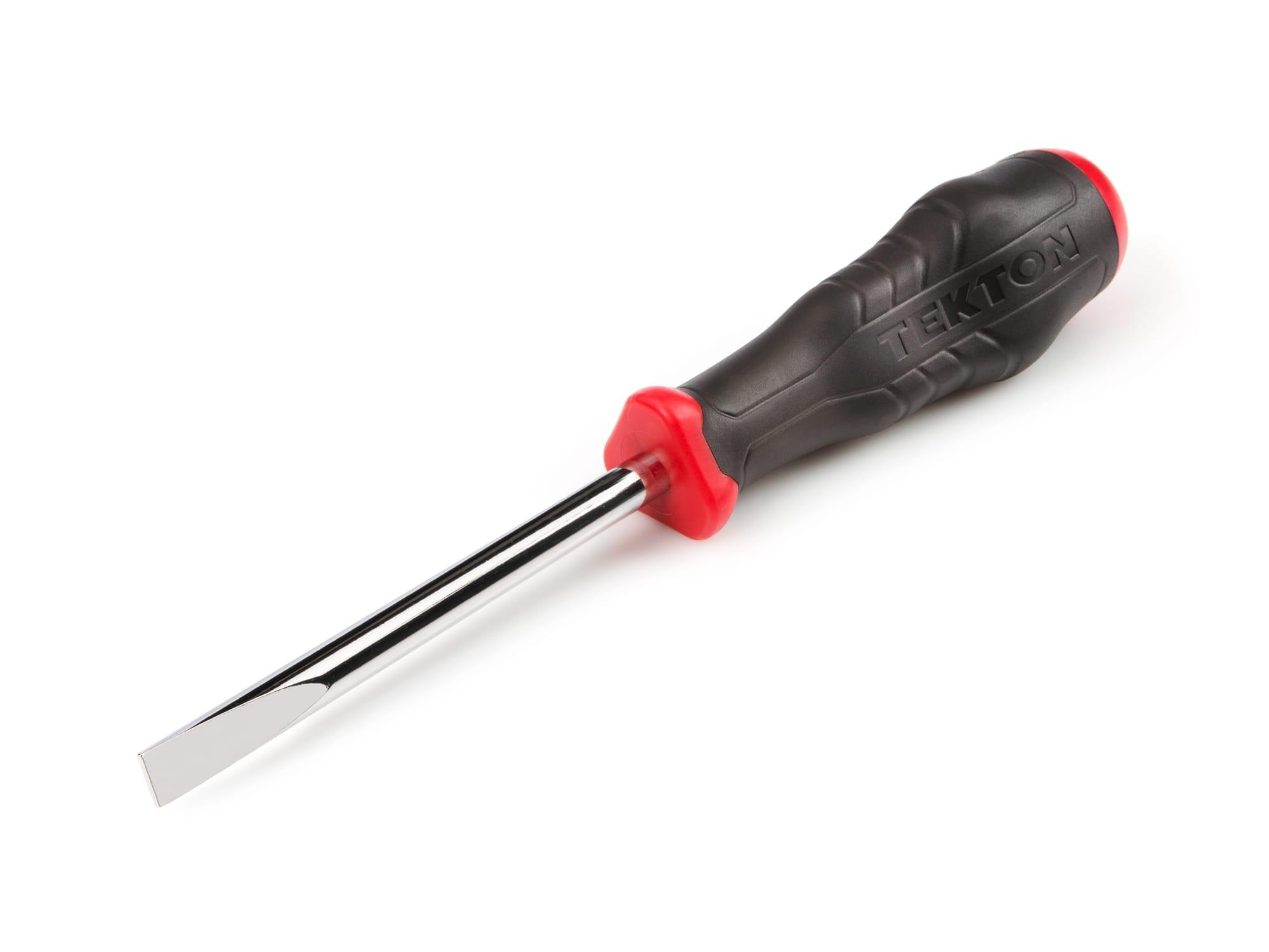 Front-right angle view of Tekton 4 inch screwdriver. Item #DHE31313