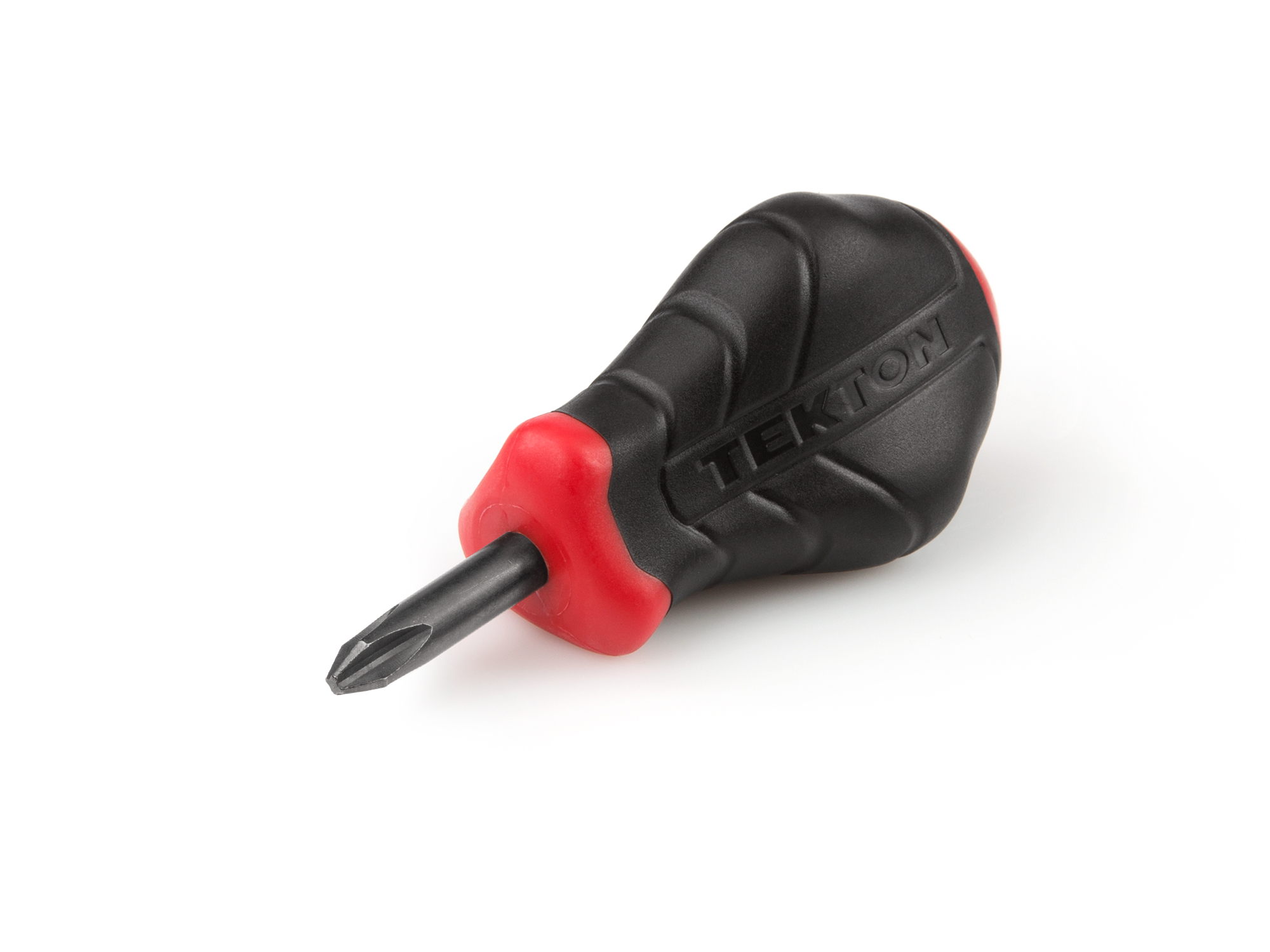 The stubby #2 Phillips screwdriver (1-1/2-inch blade) uses our patented ergonomic handle to increase your leverage for turning fasteners. DHP10102.