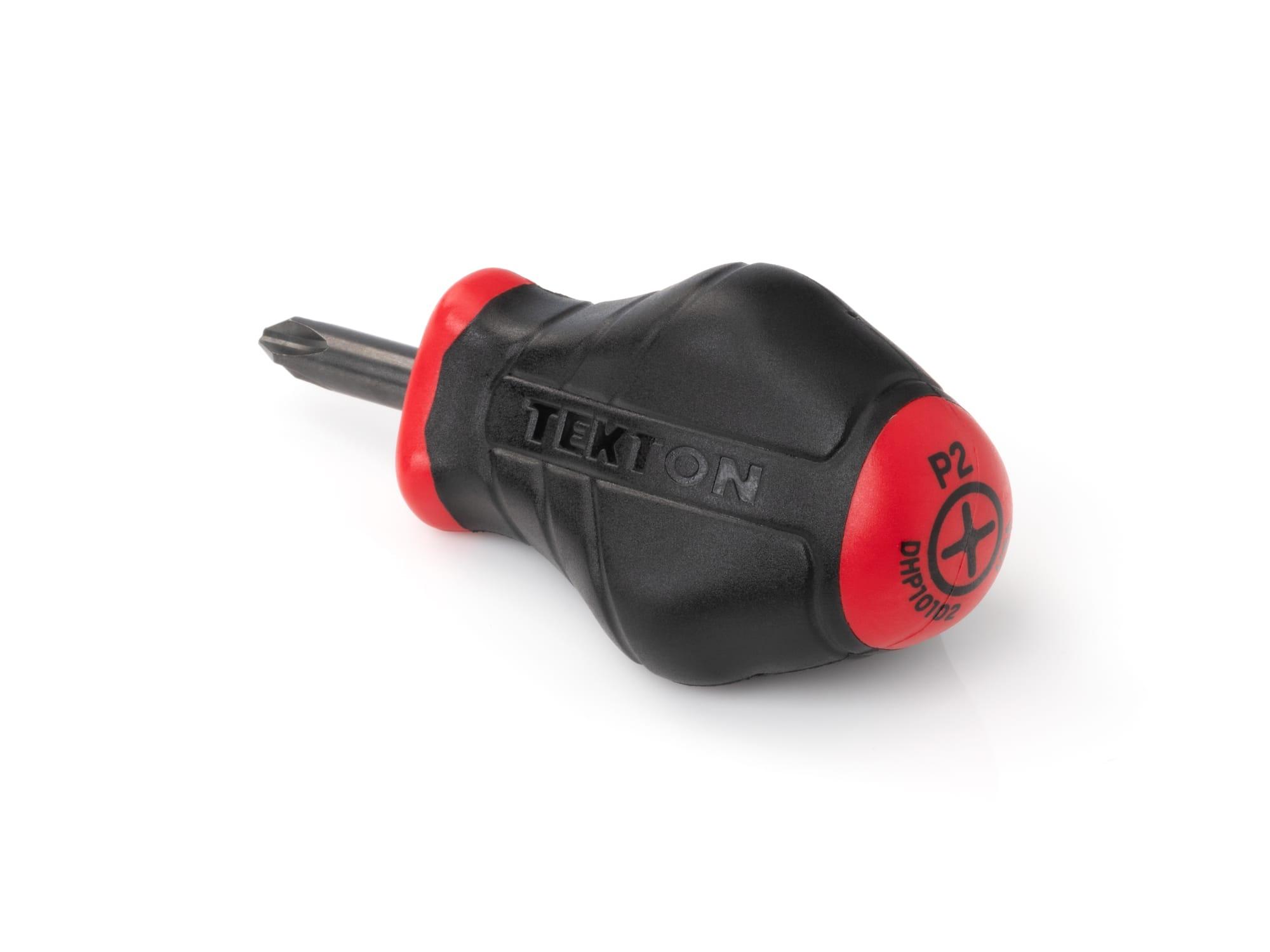 Back angle view of Tekton #2 screwdriver set. Item #DHP10102