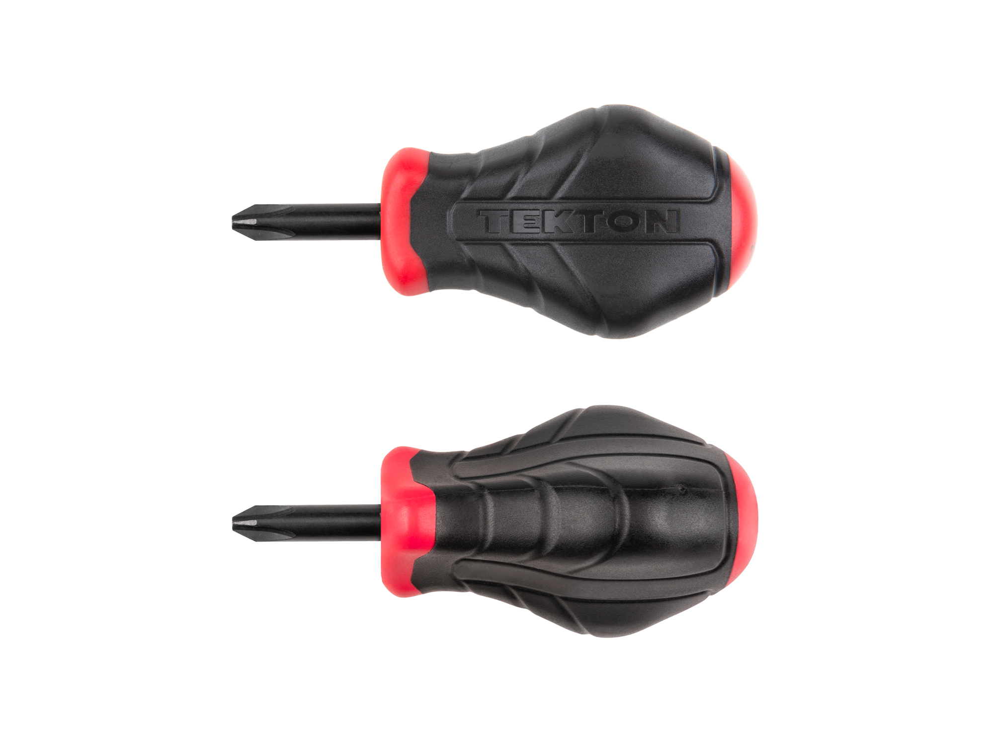 The stubby #2 Phillips screwdriver (1-1/2-inch blade) uses our patented ergonomic handle to increase your leverage for turning fasteners. DHP10102.