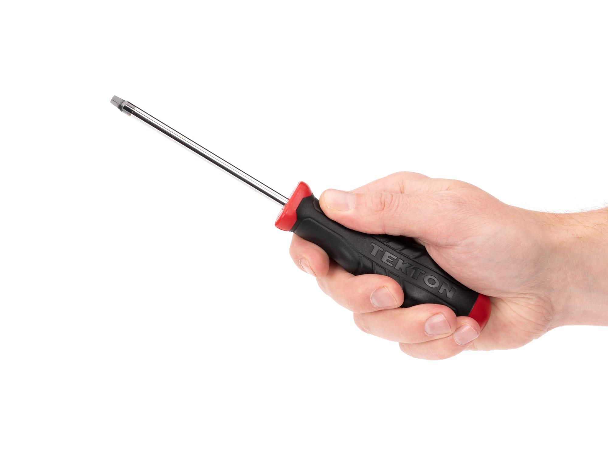 Person holding Tekton screwdriver. Item #DHQ31003