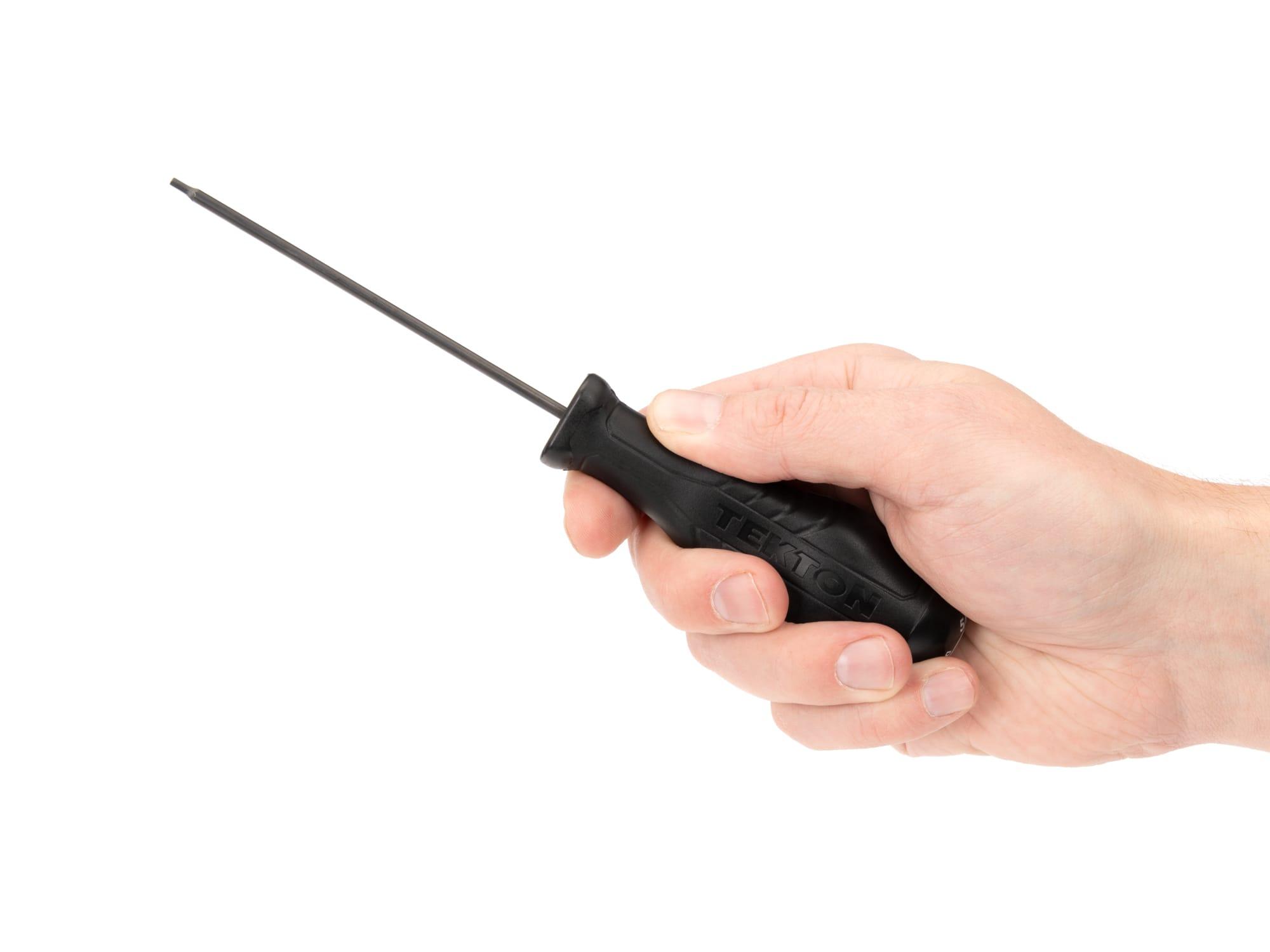 Person holding Tekton screwdriver. Item #DHX11079