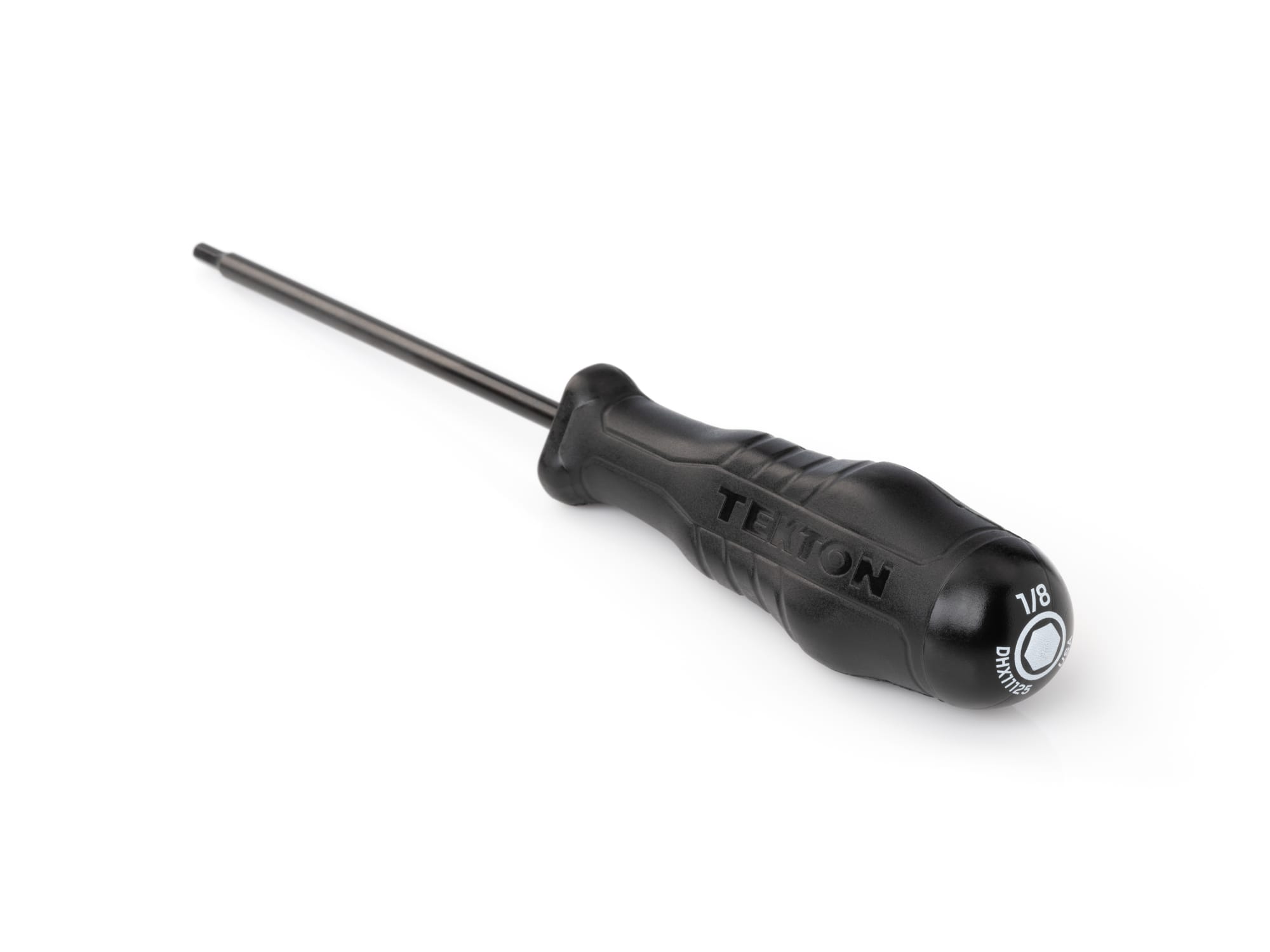 TEKTON 1/8 Inch Hex High-Torque Black Oxide Blade Screwdriver