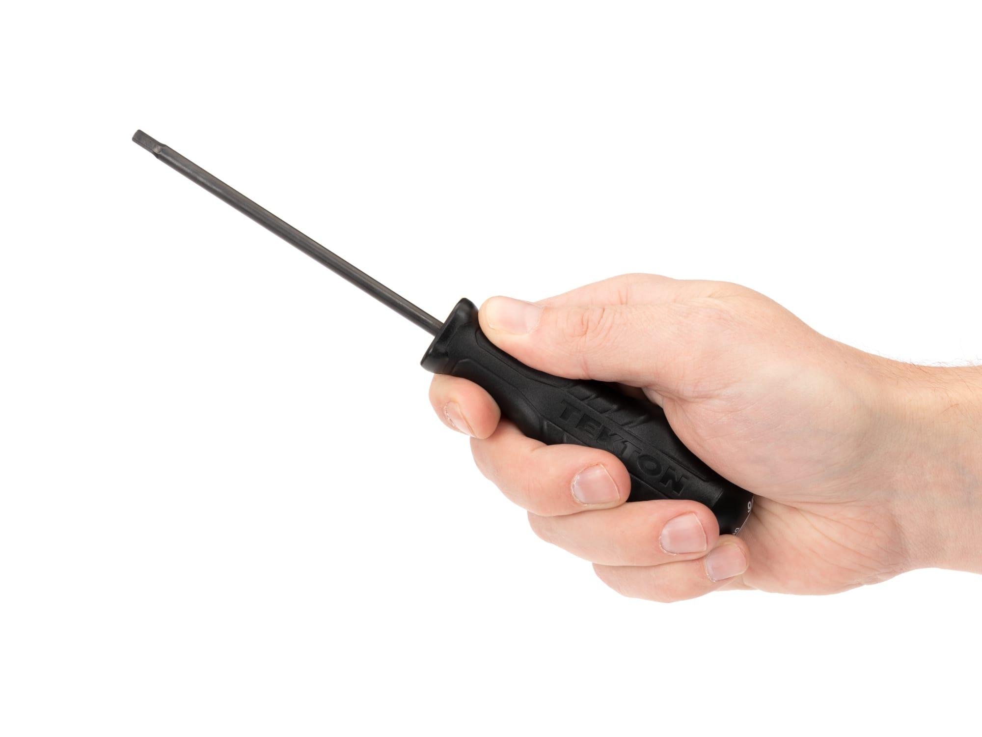 Person holding Tekton screwdriver. Item #DHX11141