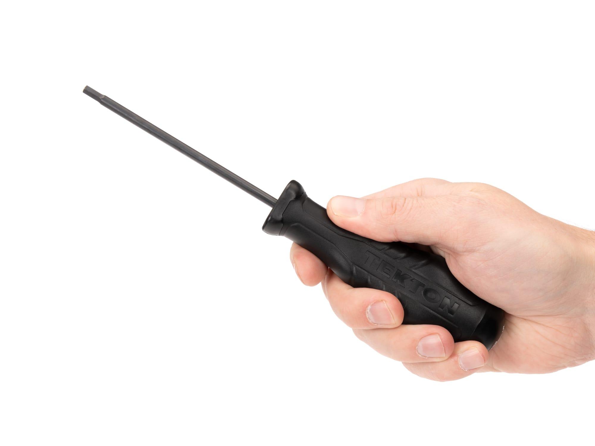 Person holding Tekton screwdriver. Item #DHX11157