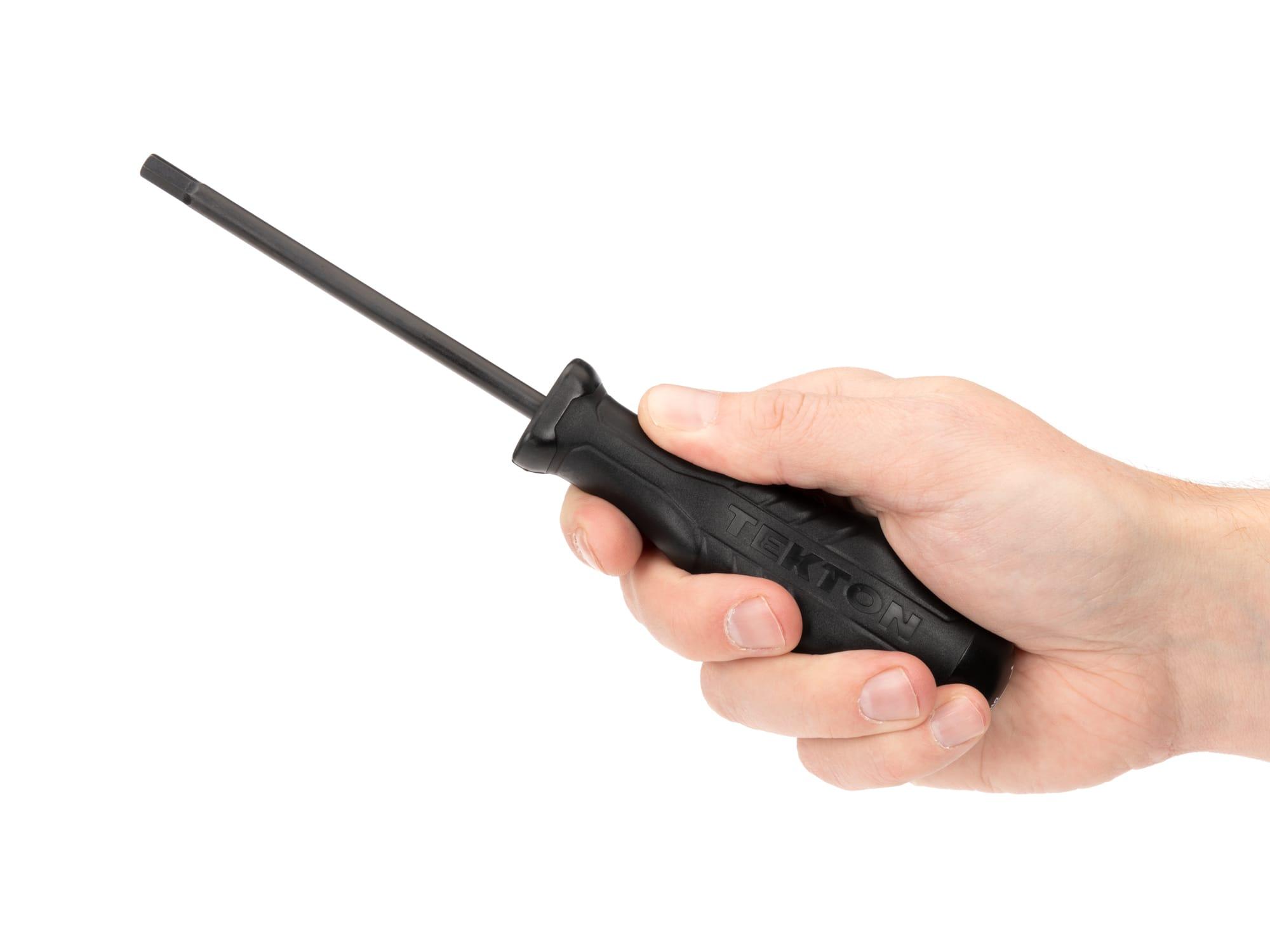 Person holding Tekton screwdriver. Item #DHX11219