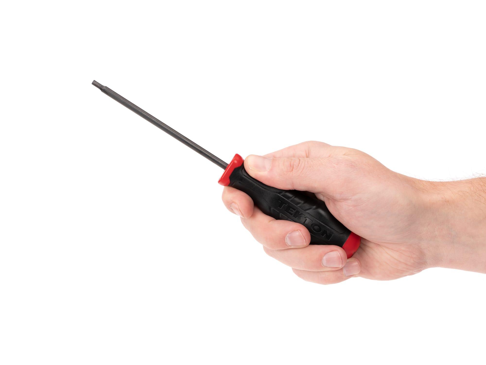 Person holding Tekton screwdriver. Item #DHX21030
