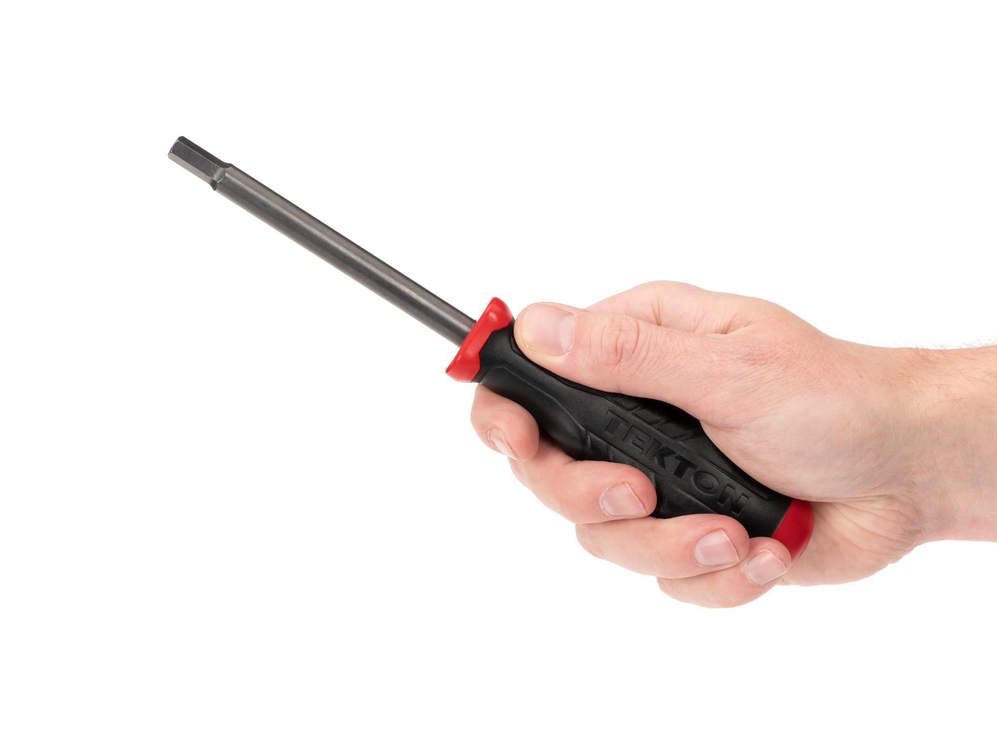 Person holding Tekton screwdriver. Item #DHX21070